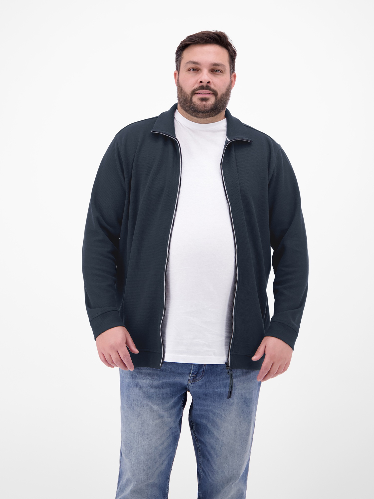LERROS Sweatjacke »Sweatjacke aus weichem Baumwollmischgewebe«