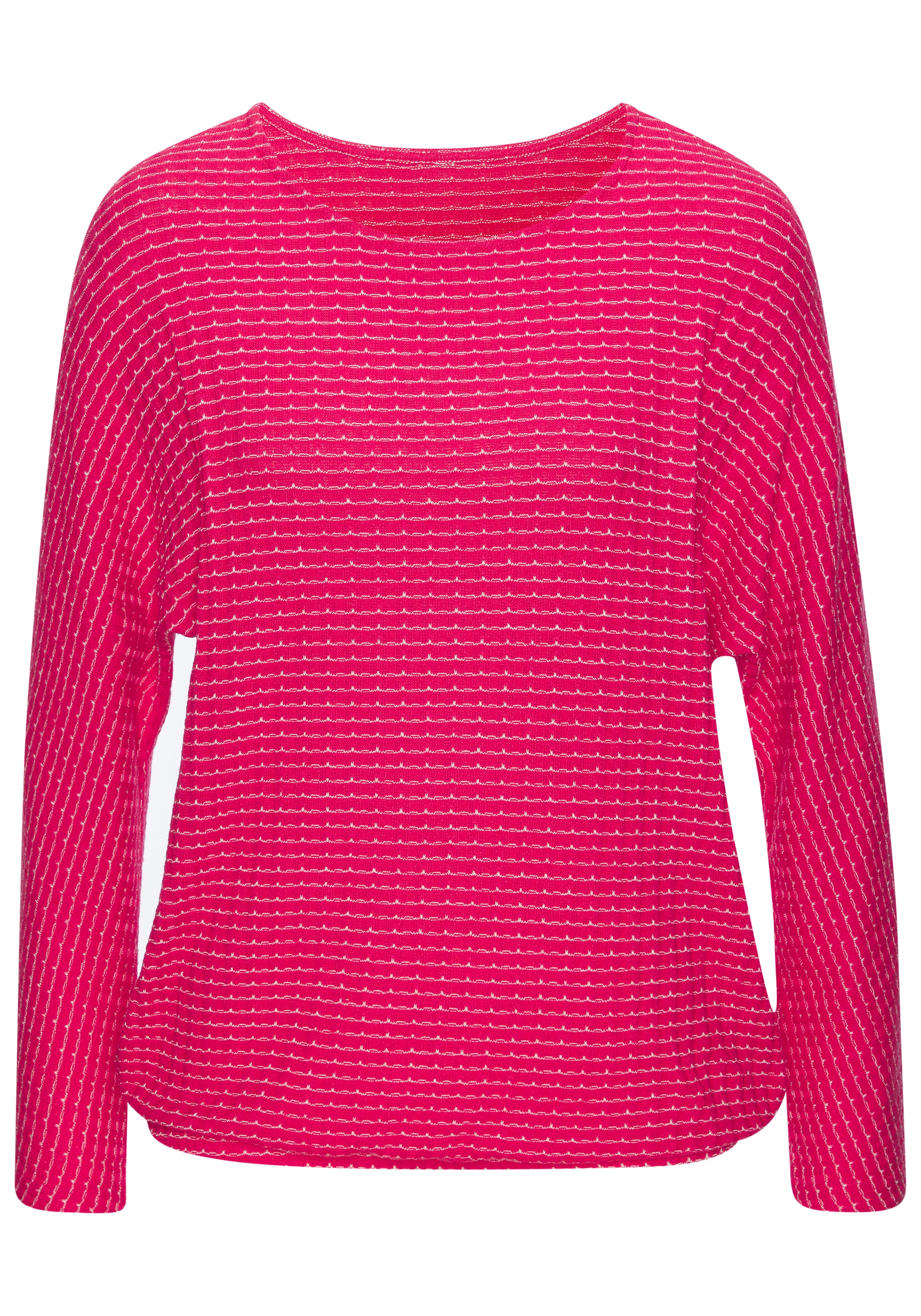 Vivance Langarmshirt »aus strukturierter Strickqualität« mit Gummizug im Bund