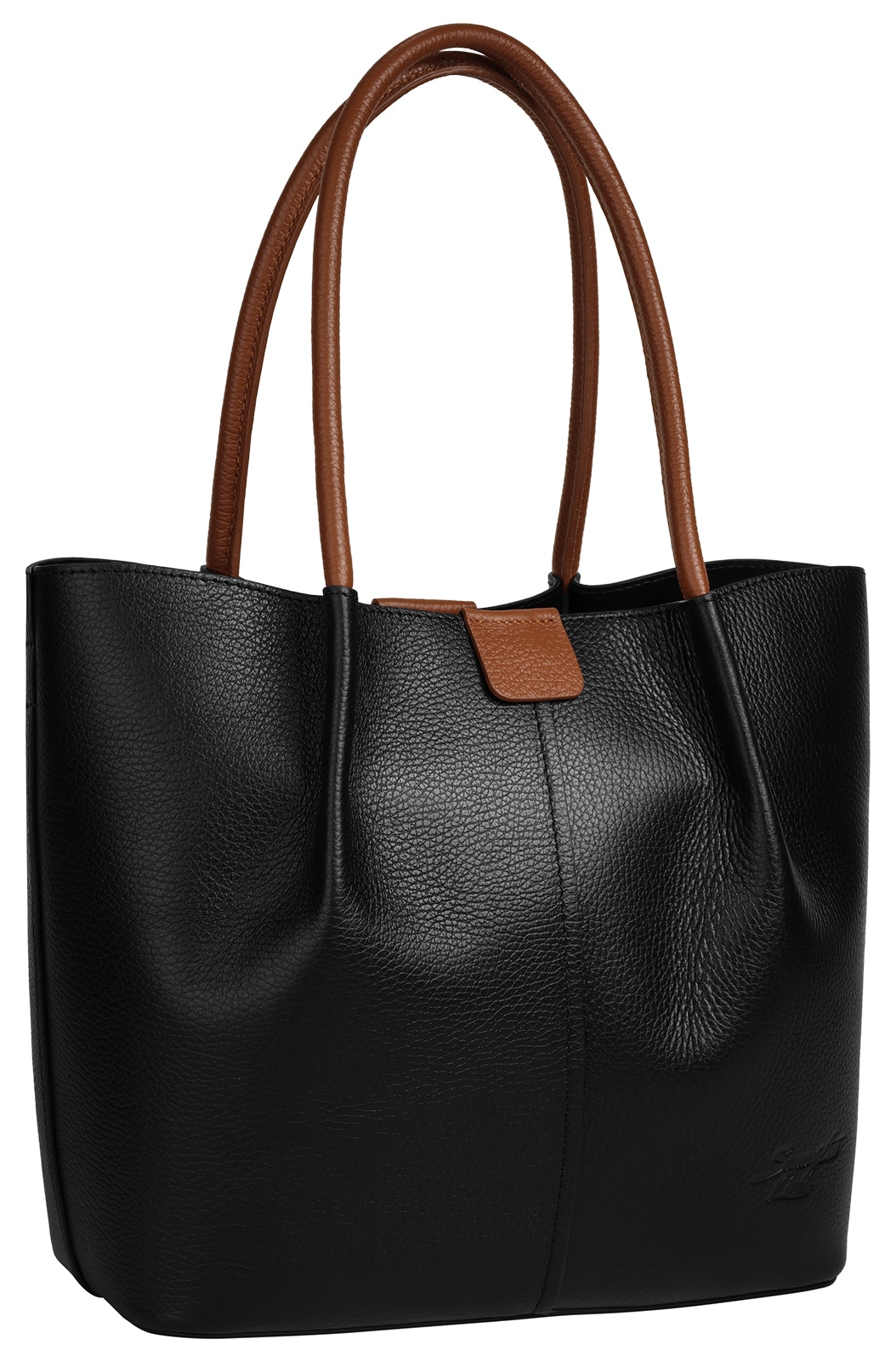 Samantha Look Henkeltasche echt Leder, Made in Italy