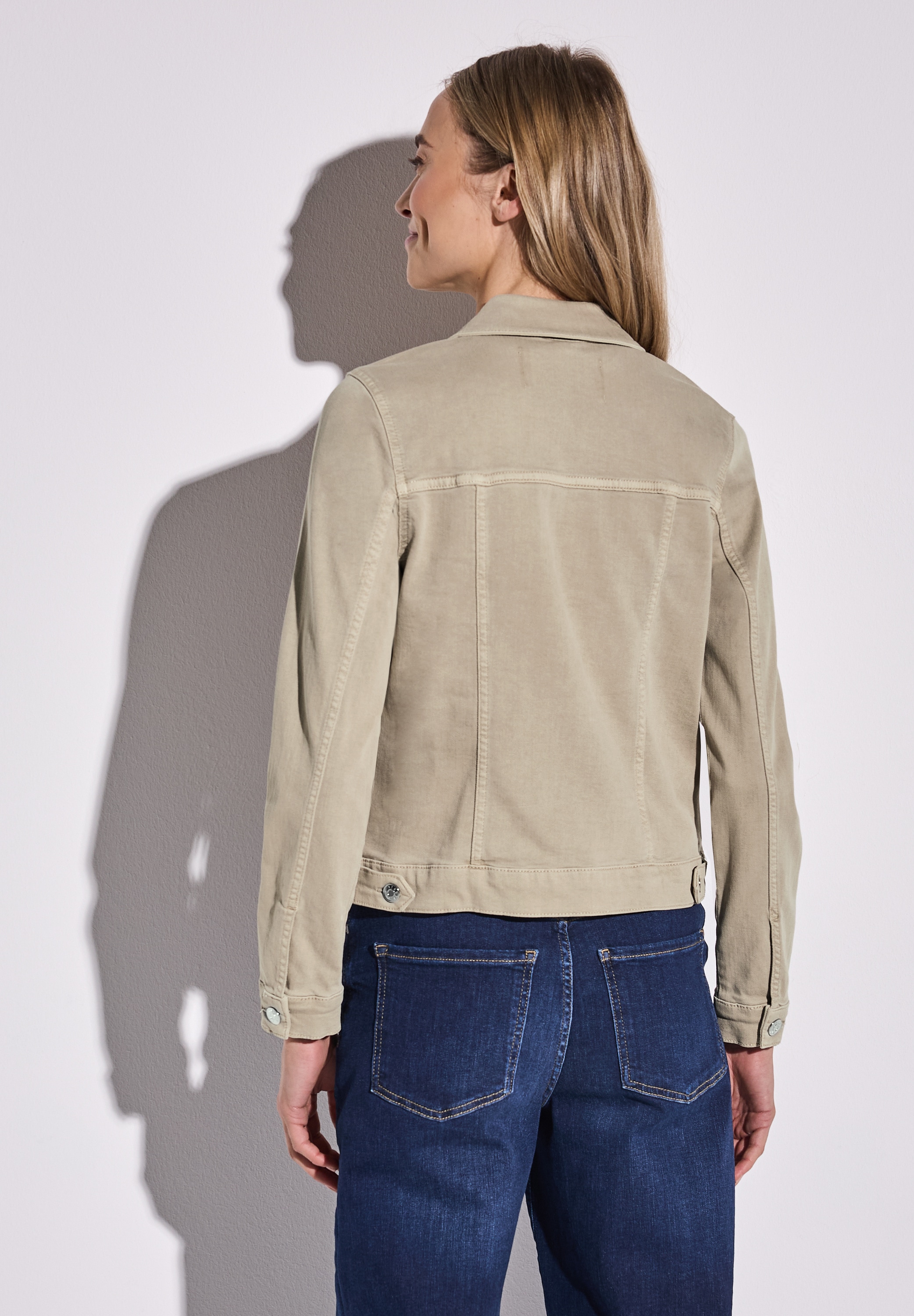 STREET ONE Jeansjacke, ohne Kapuze, mit Stretch und Knopfleiste