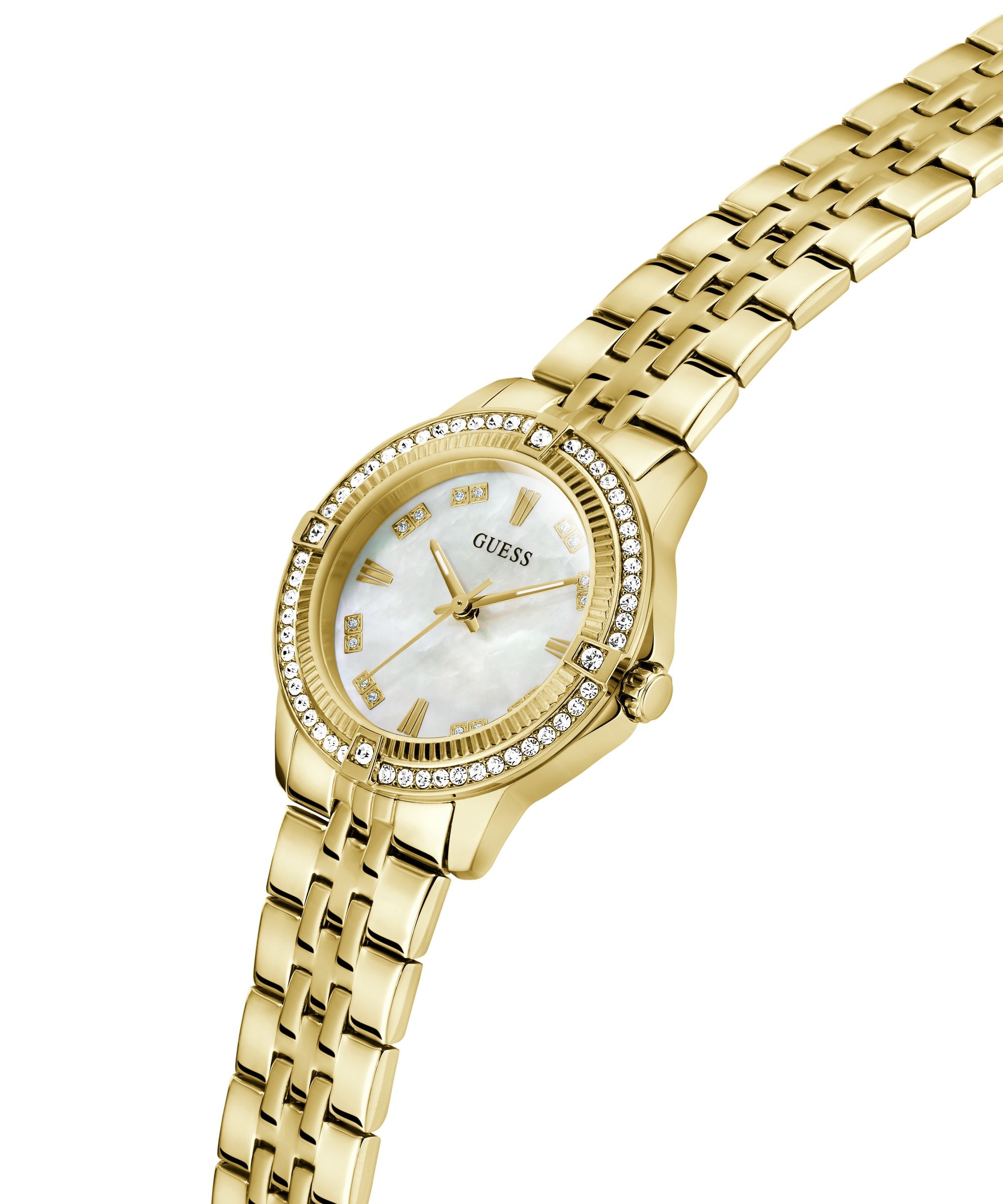 Guess Quarzuhr »COLETTE« Armbanduhr, Damenuhr, Edelstahlarmband, analog