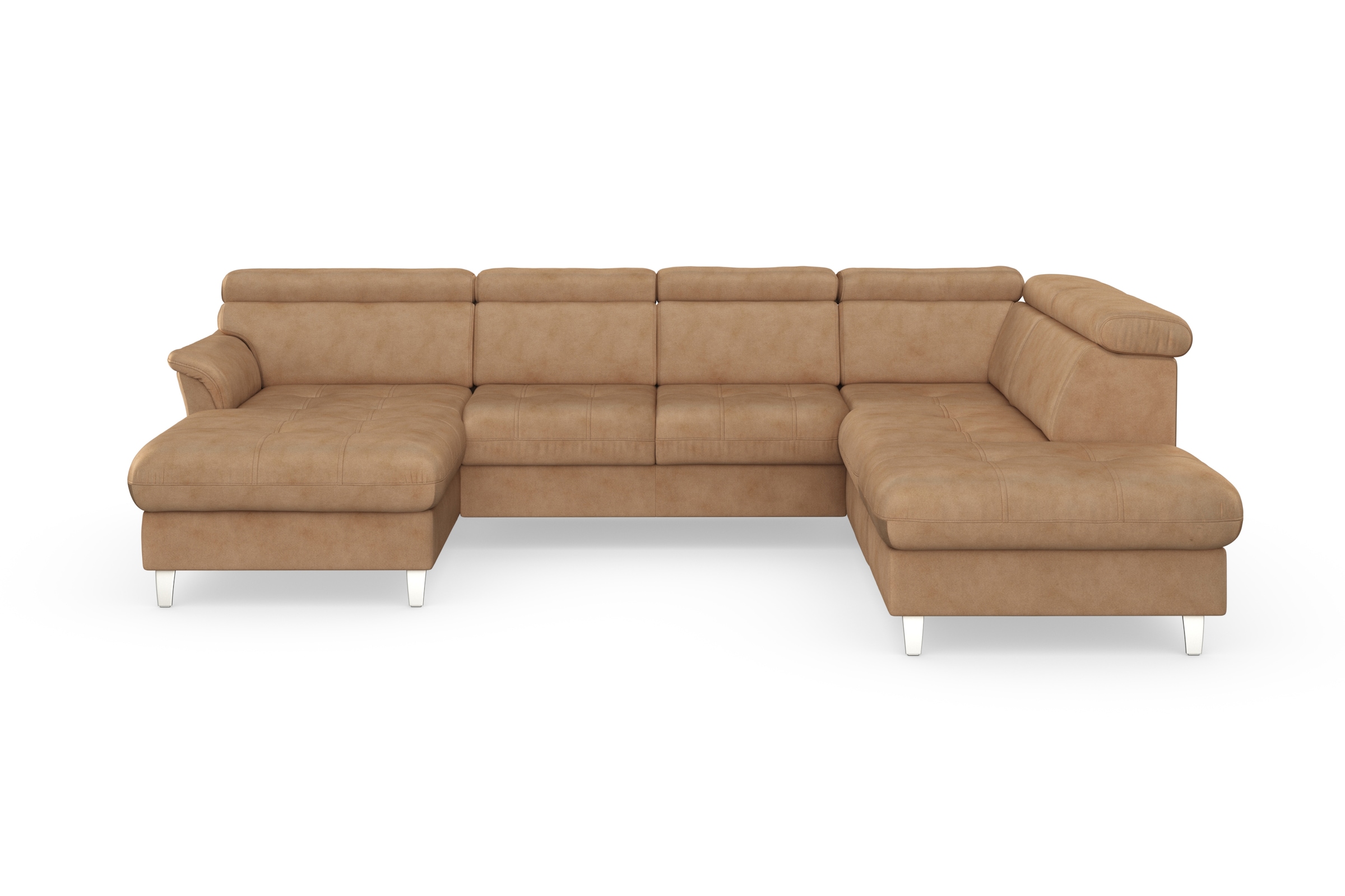 sit&more Wohnlandschaft »Marano U-Form«, inklusive Kopfteilverstellung, wahlweise mit Bettfunktion, Bettkasten