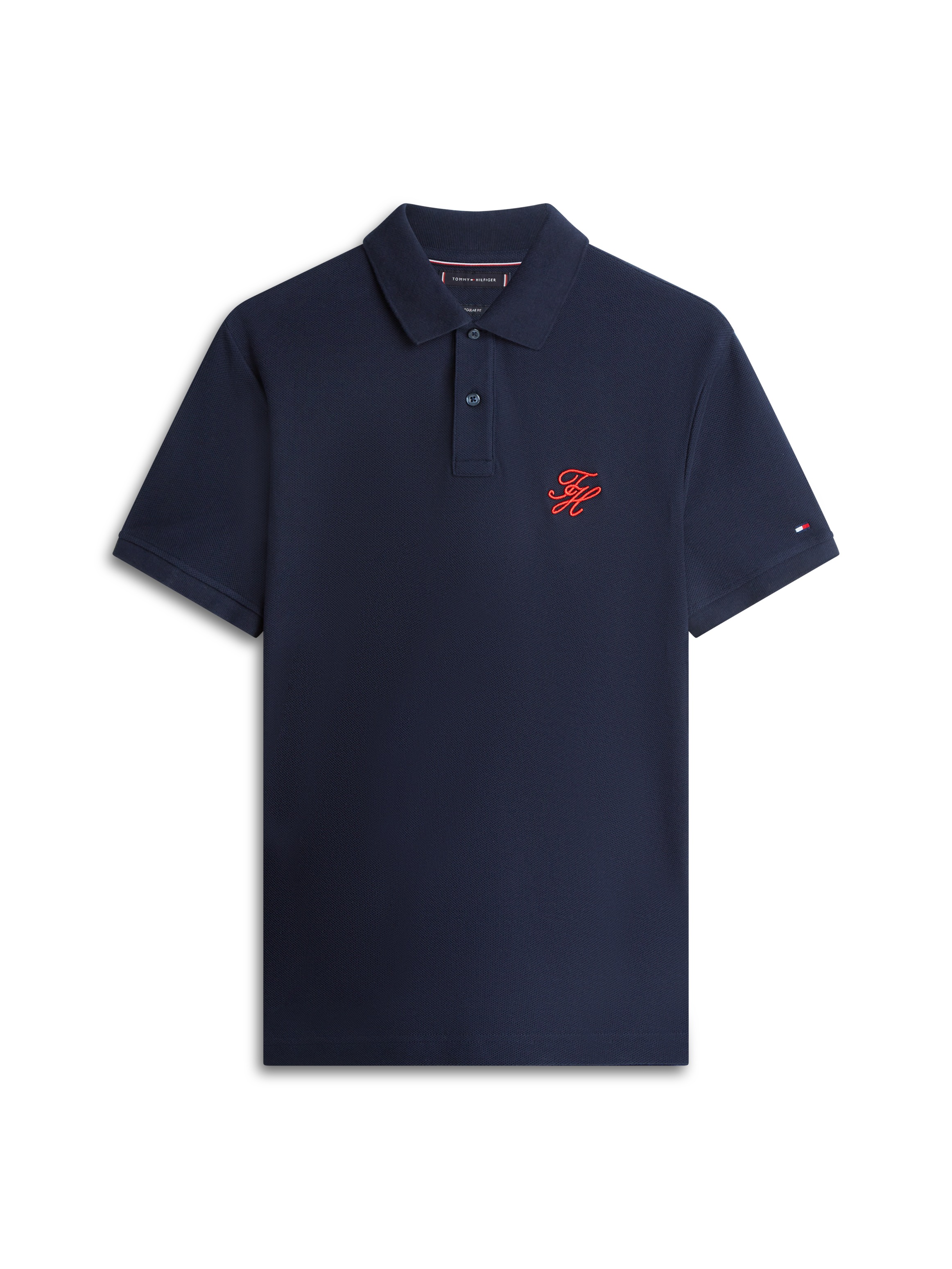Tommy Hilfiger Poloshirt »TH SCRIPT REGULAR« aus Piqué mit Logo