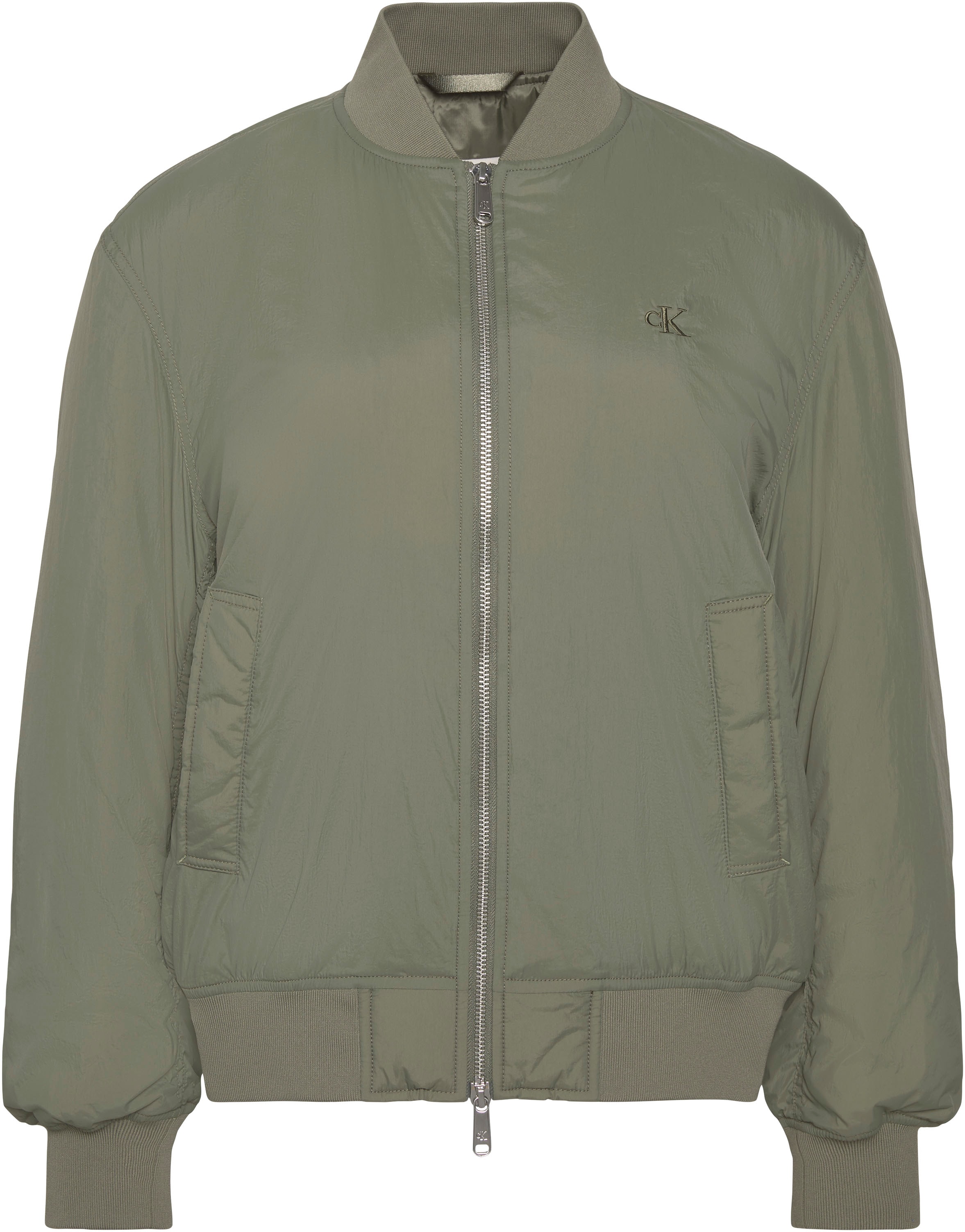 Calvin Klein Jeans Bomberjacke ohne Kapuze Regular fit mit Stehkragen