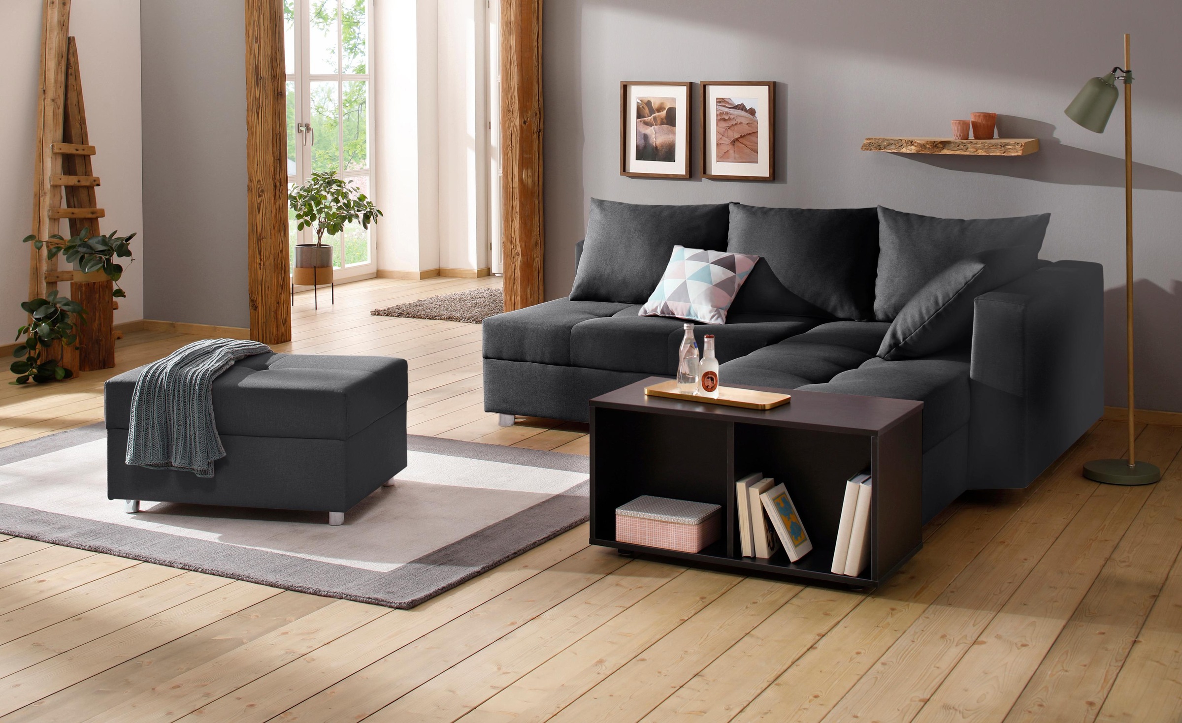 Home affaire Hocker »Italia, B: 78 cm« mit Federkern