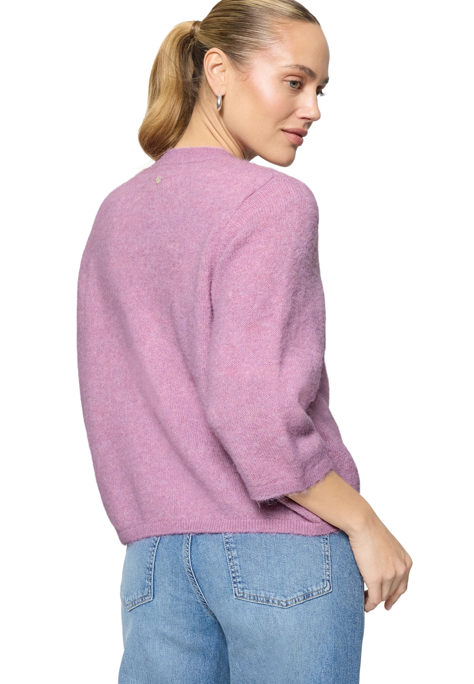 Zero Strickjacke »Strickjacke 3/4 Arm und Knöpfe«