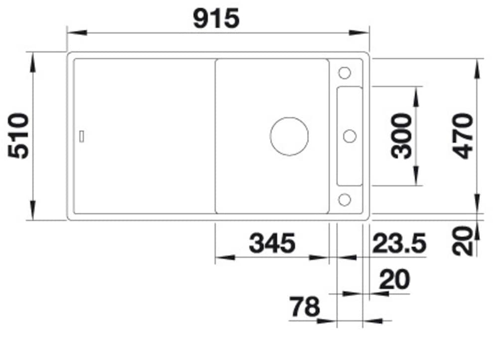 Blanco Granitspüle »AXIA III 5 S« 1 Stk. tlg. inklusive gratis Esche-Compound-Brückenschneidebrett