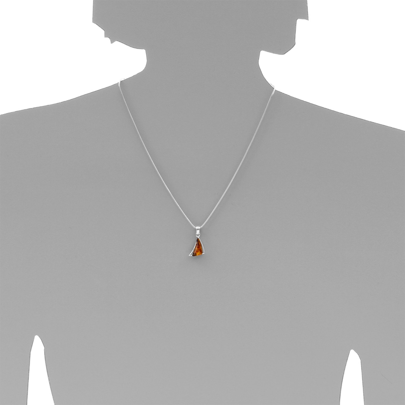 OSTSEE-SCHMUCK Kettenanhänger »- Imke 25 mm - Silber 925/000 - Bernstein«