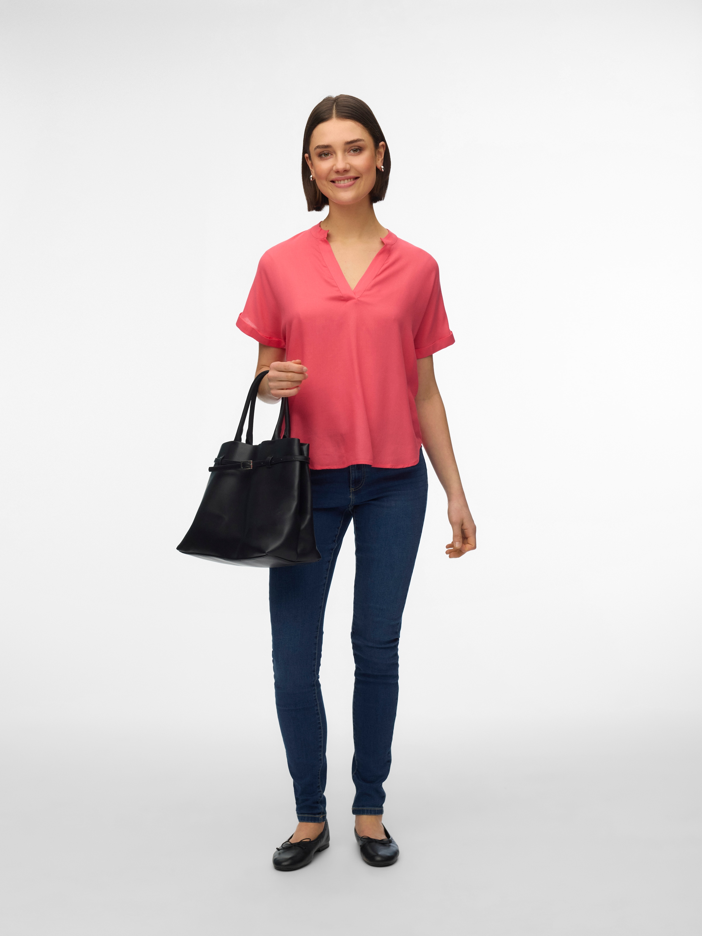 Vero Moda Shirtbluse »VMBEAUTY SS TOP GA NOOS« Viskose, regular fit