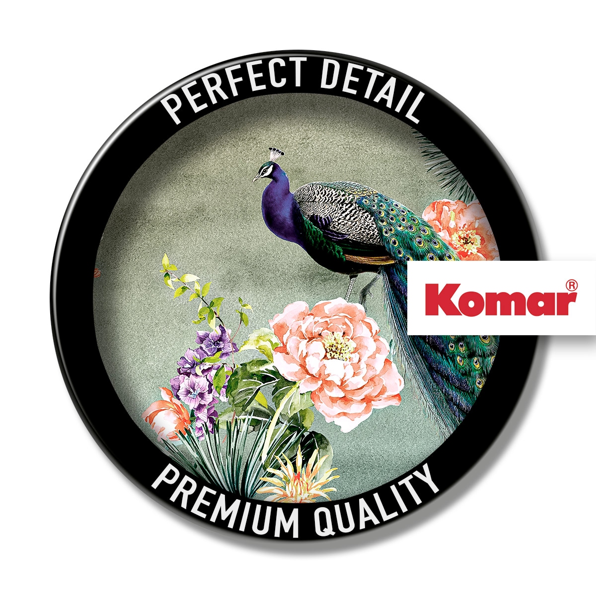 Komar Fototapete »Vlies Fototapete - Pfau - Größe 200 x 250 cm« Motiv | bedruckt glatt