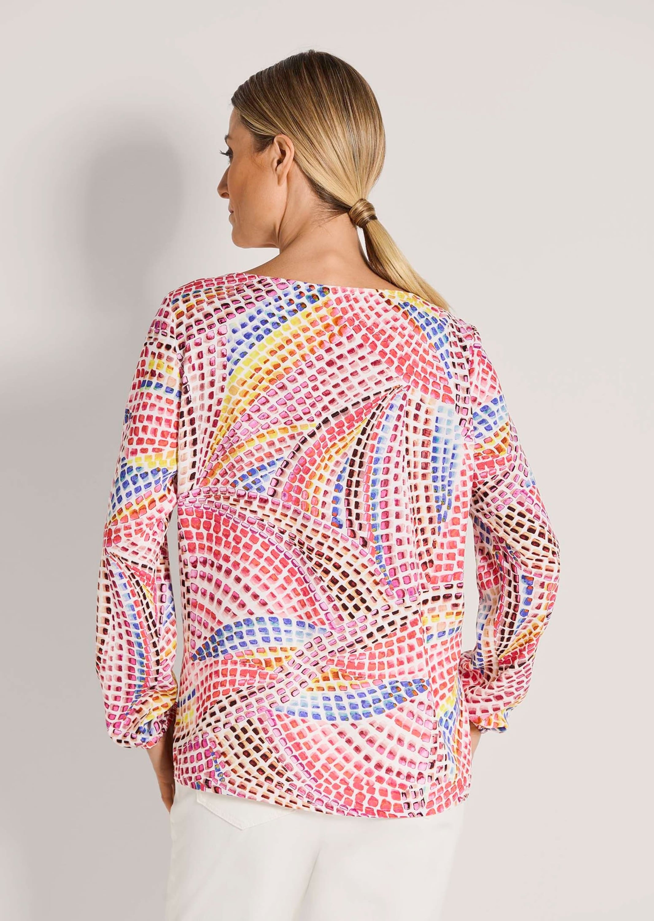 MADELEINE Langarmbluse »Bluse Multicolor-Bluse mit Punkten, Langarm«