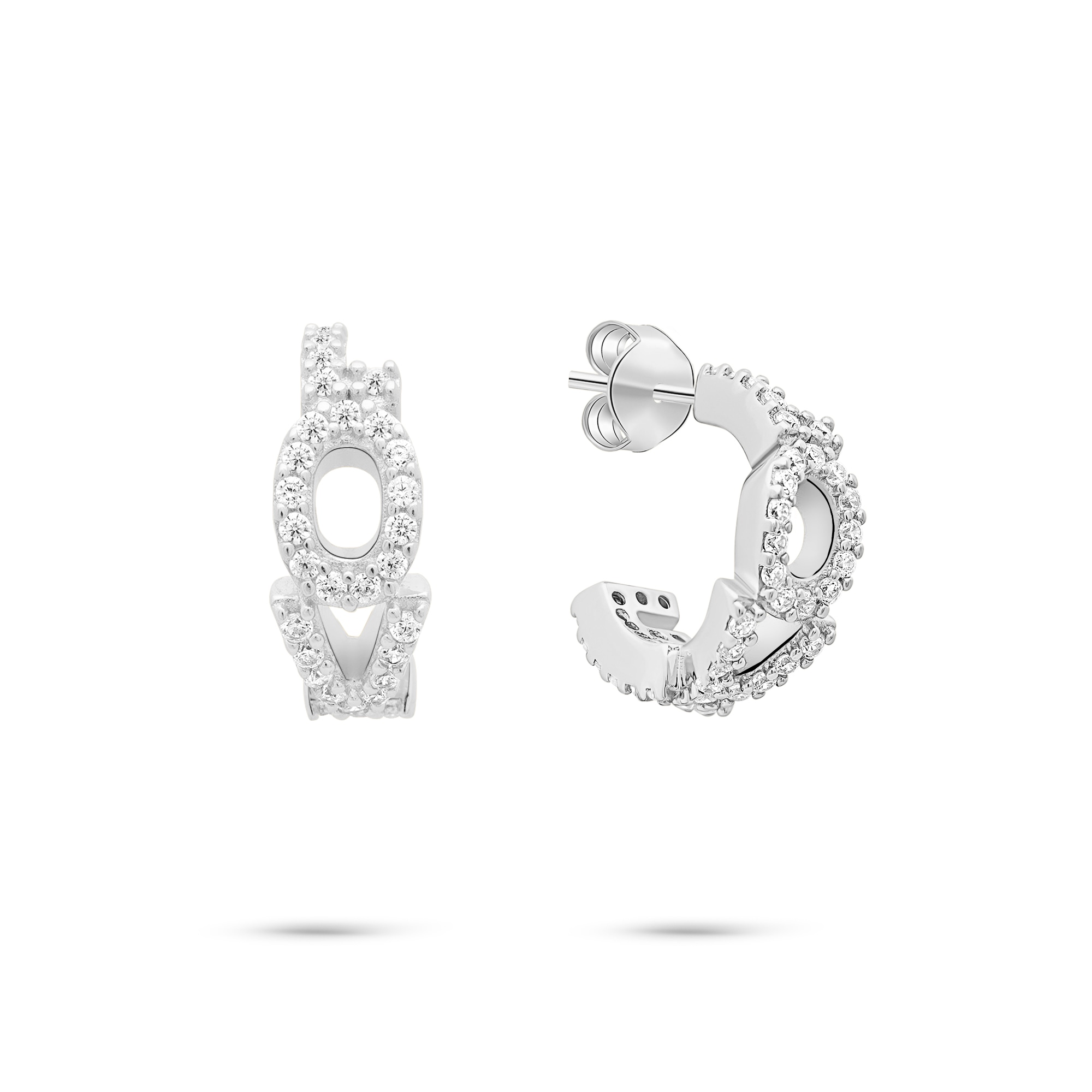 Tamaris Paar Creolen »Schmuck Geschenk Silber 925 Creole Love Letters« mit Zirkonia (synth.)
