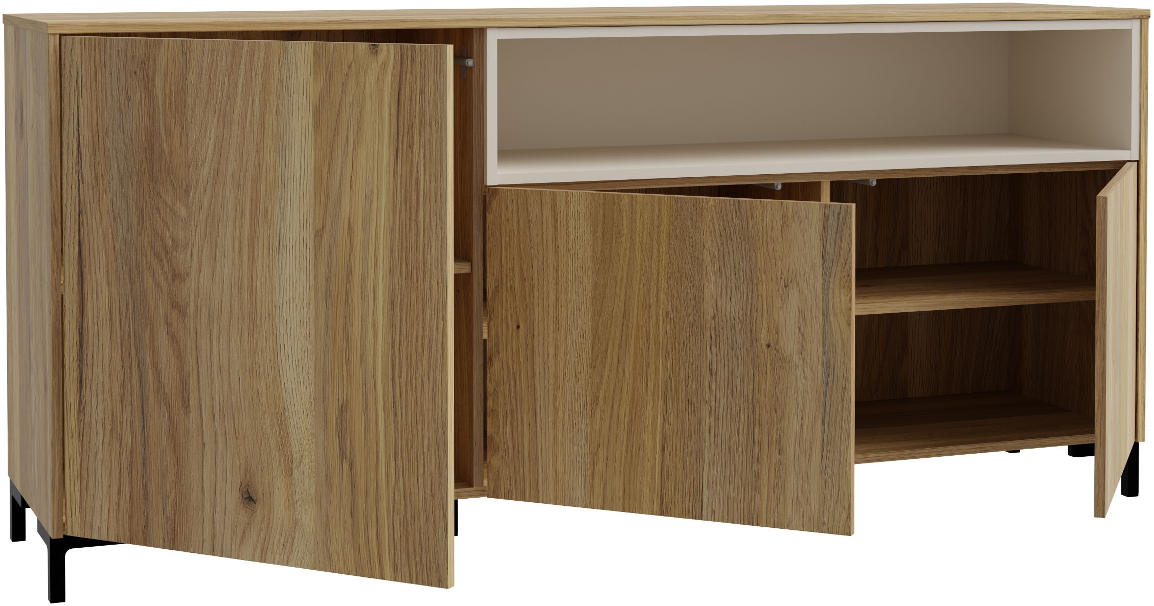 FORTE Sideboard »Galactique«, Sideboard, Grifflos, Push To Open, Stauraum