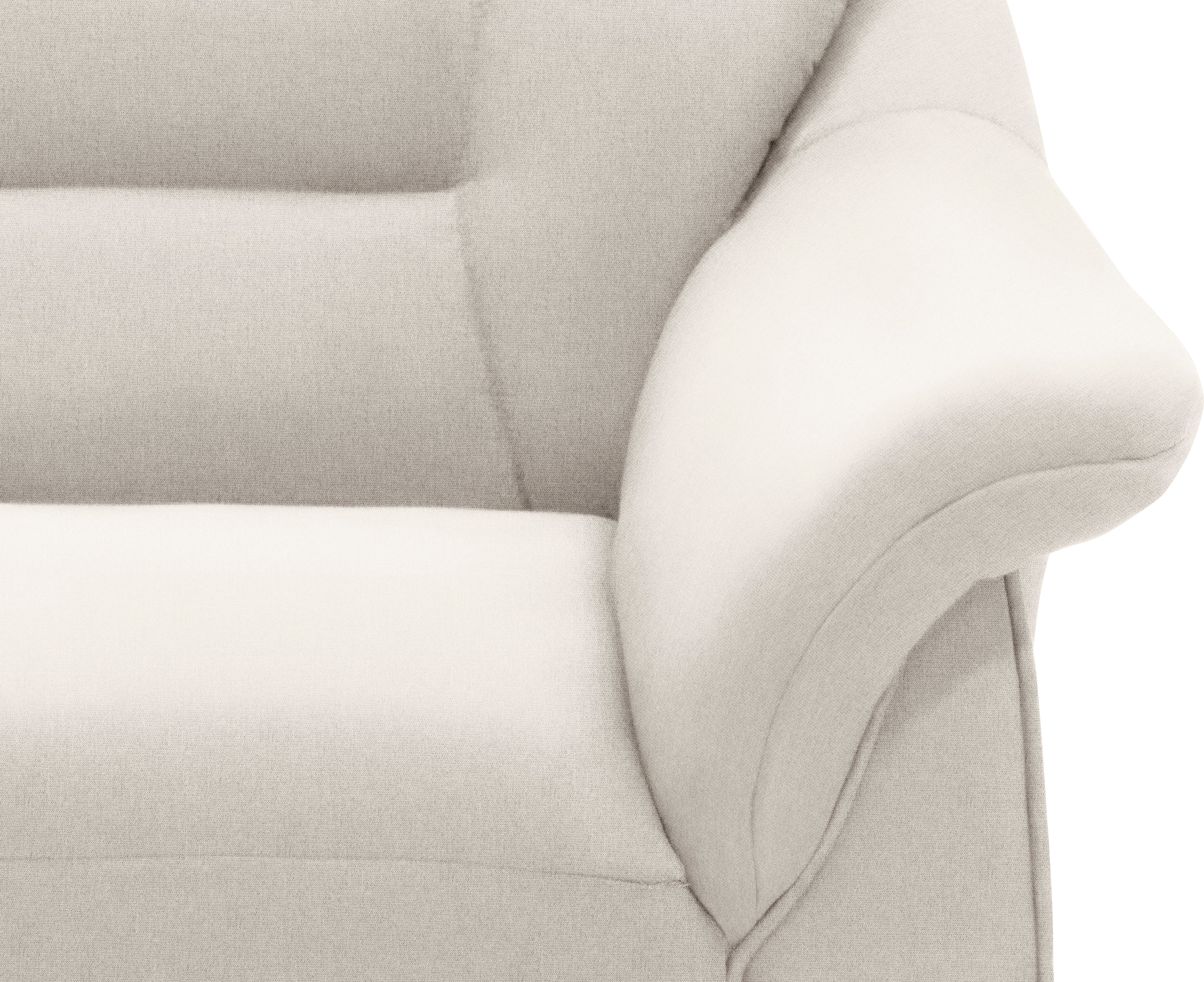 DOMO collection Ecksofa »Faenza für kleine Räume, Stellmaße 232,176cm, komfortabel, L-Form«, mit Ottomane, zeitlos, elegante Armlehnen, wahlweise mit Bettfunktion