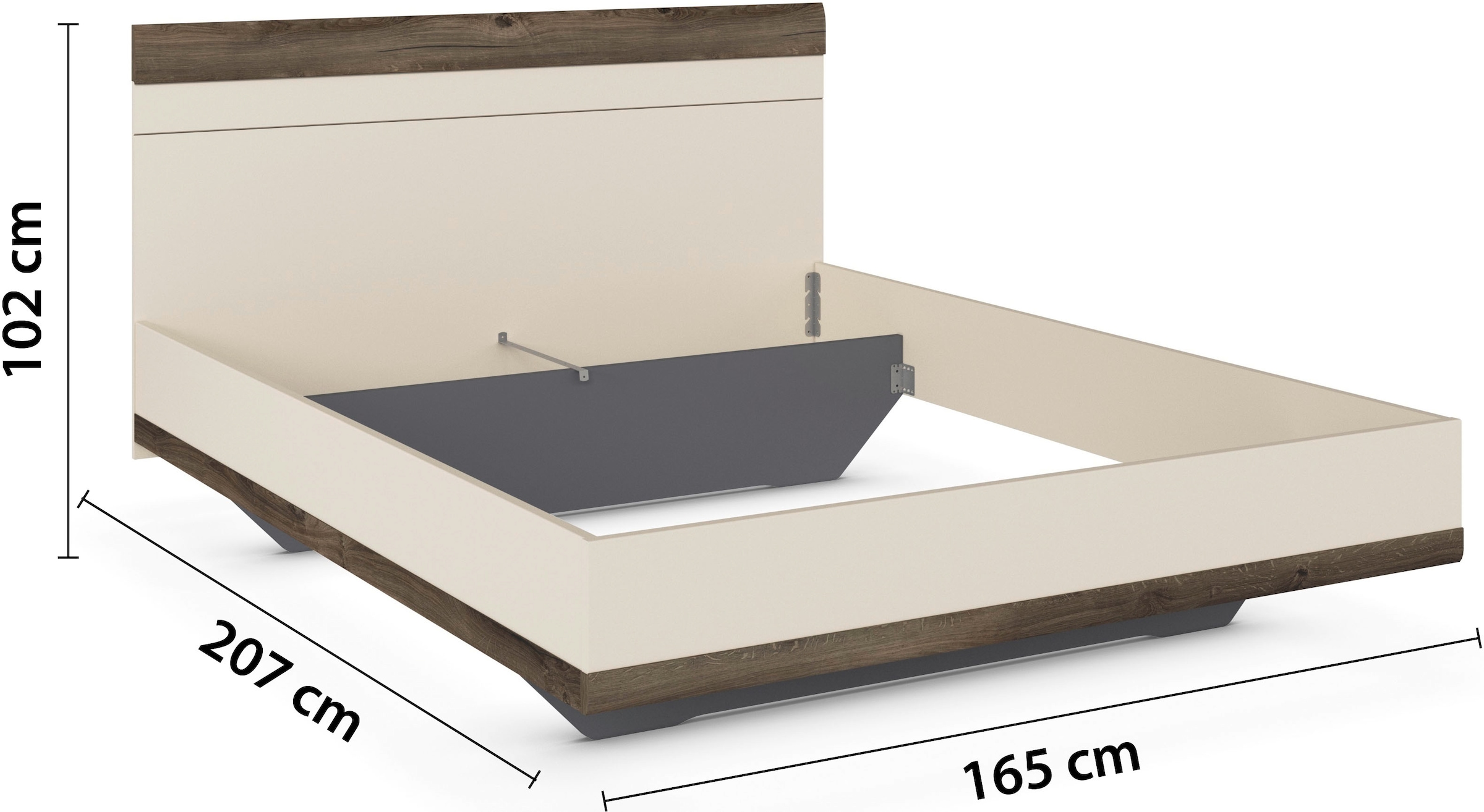rauch Futonbett »Bett Doppelbett Holzbett SAJO«, mit Farb-Absetzungen in komfortabler Sitzhöhe MADE IN GERMANY