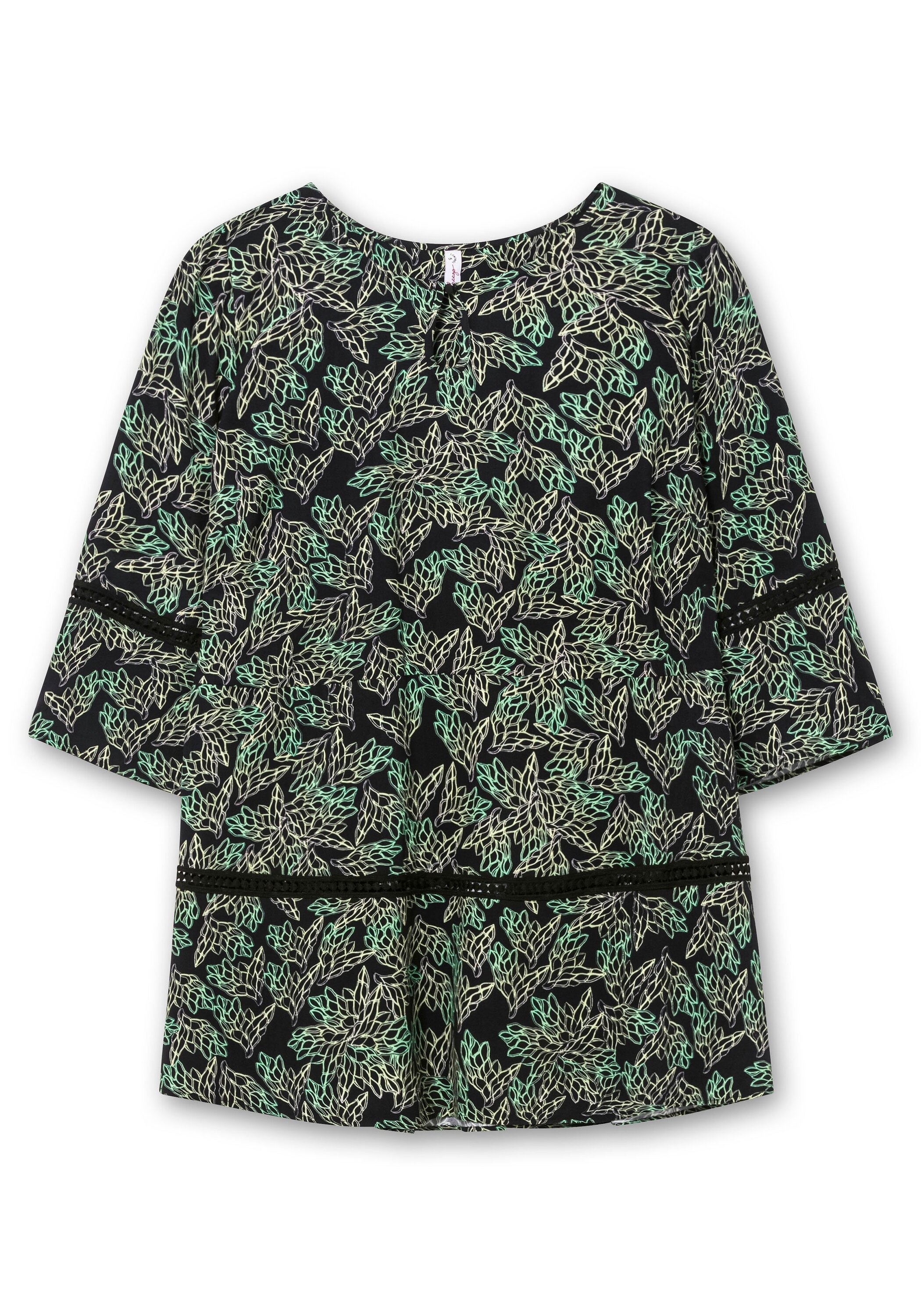 Sheego Longtunika »Longtunika mit floralem Print und Lochmusterdetails«