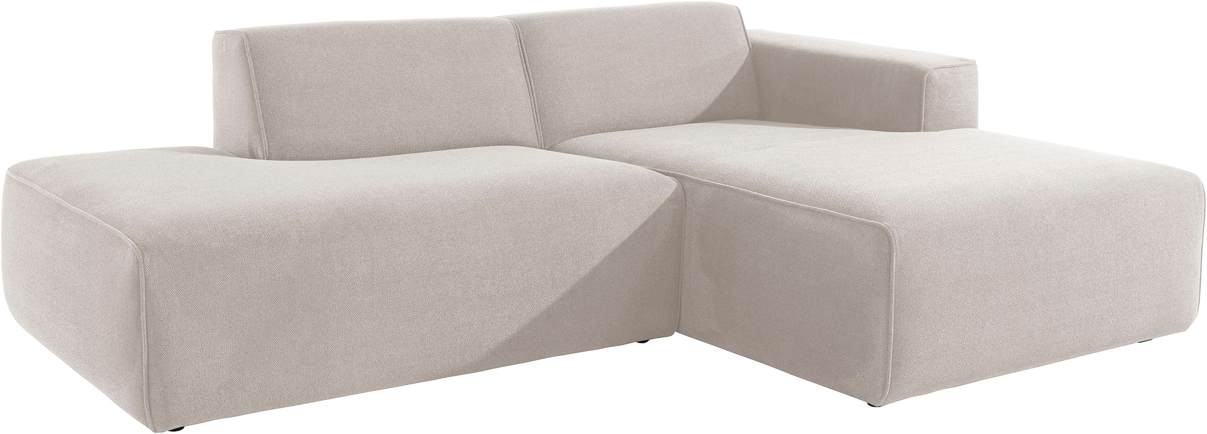 andas Ecksofa »Noord«, mit Kedernaht, Breite 227 cm, Cord, Struktur