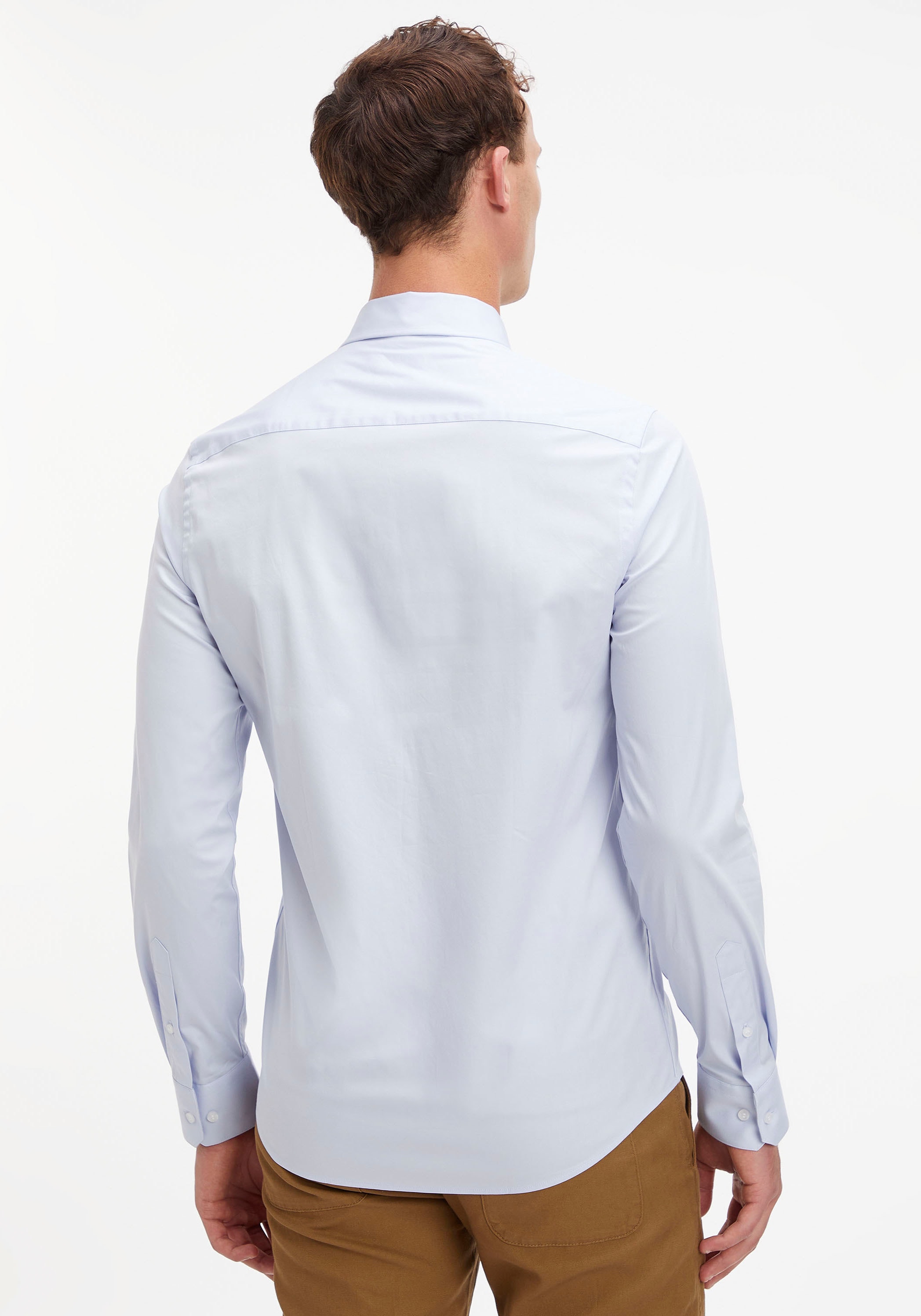 Calvin Klein Businesshemd »STRETCH POPLIN SLIM SHIRT«, mit Calvin Klein Logo auf der Brust