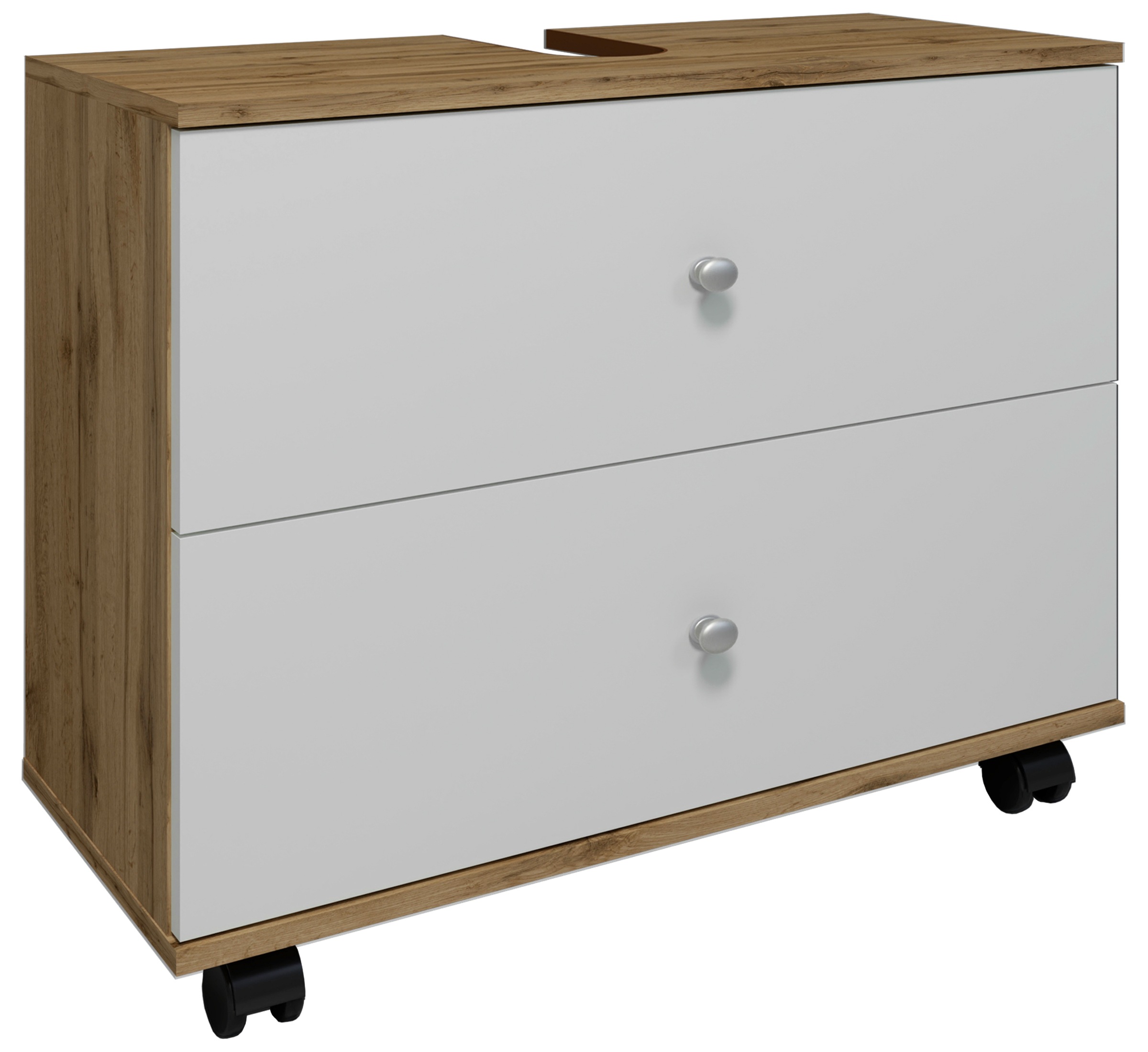 VCM Waschbeckenschrank »Badmöbel Badunterschrank Rollen Schublade Nilosi L«