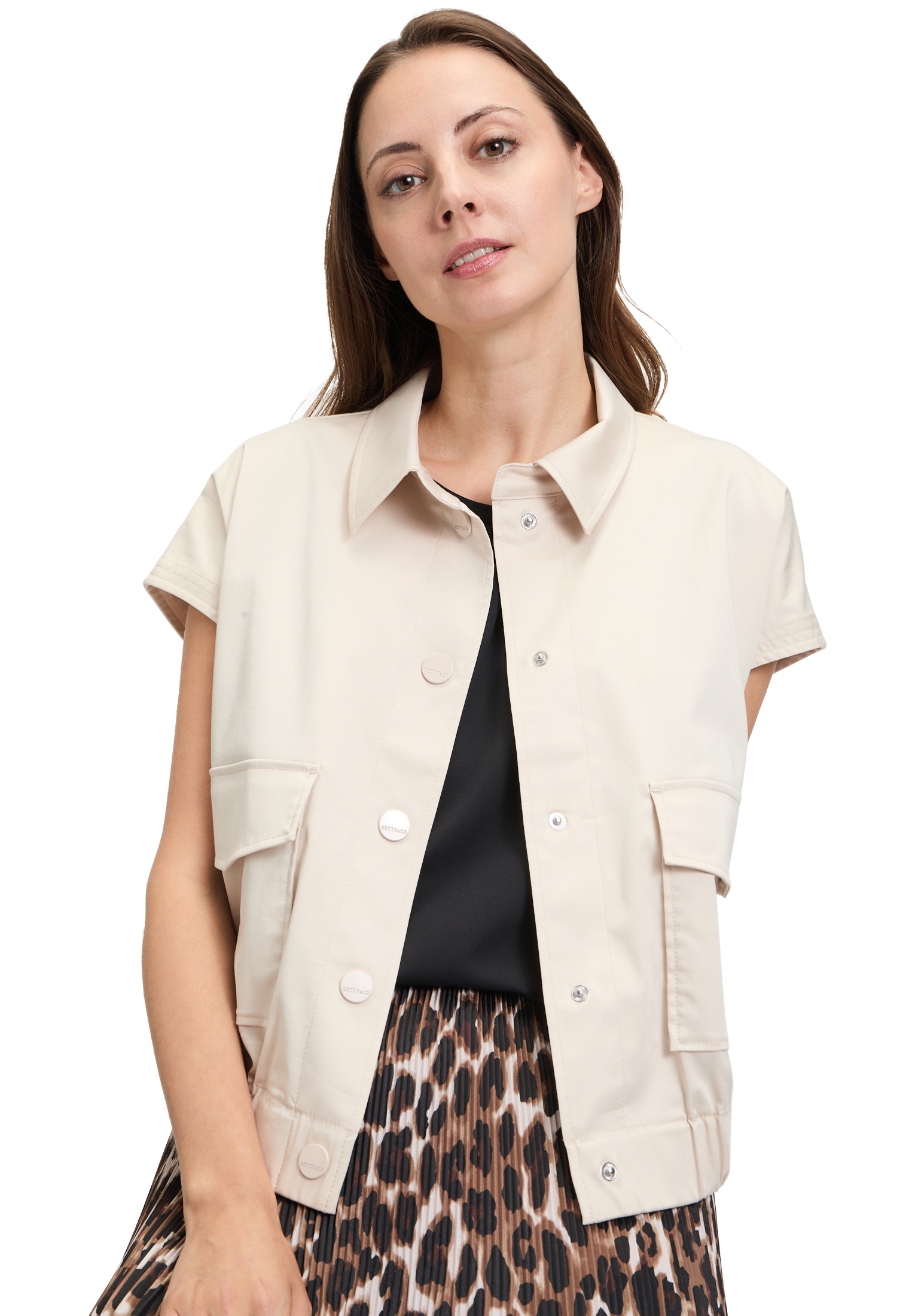 Betty&Co Shirtweste »Sommerweste mit Kragen«