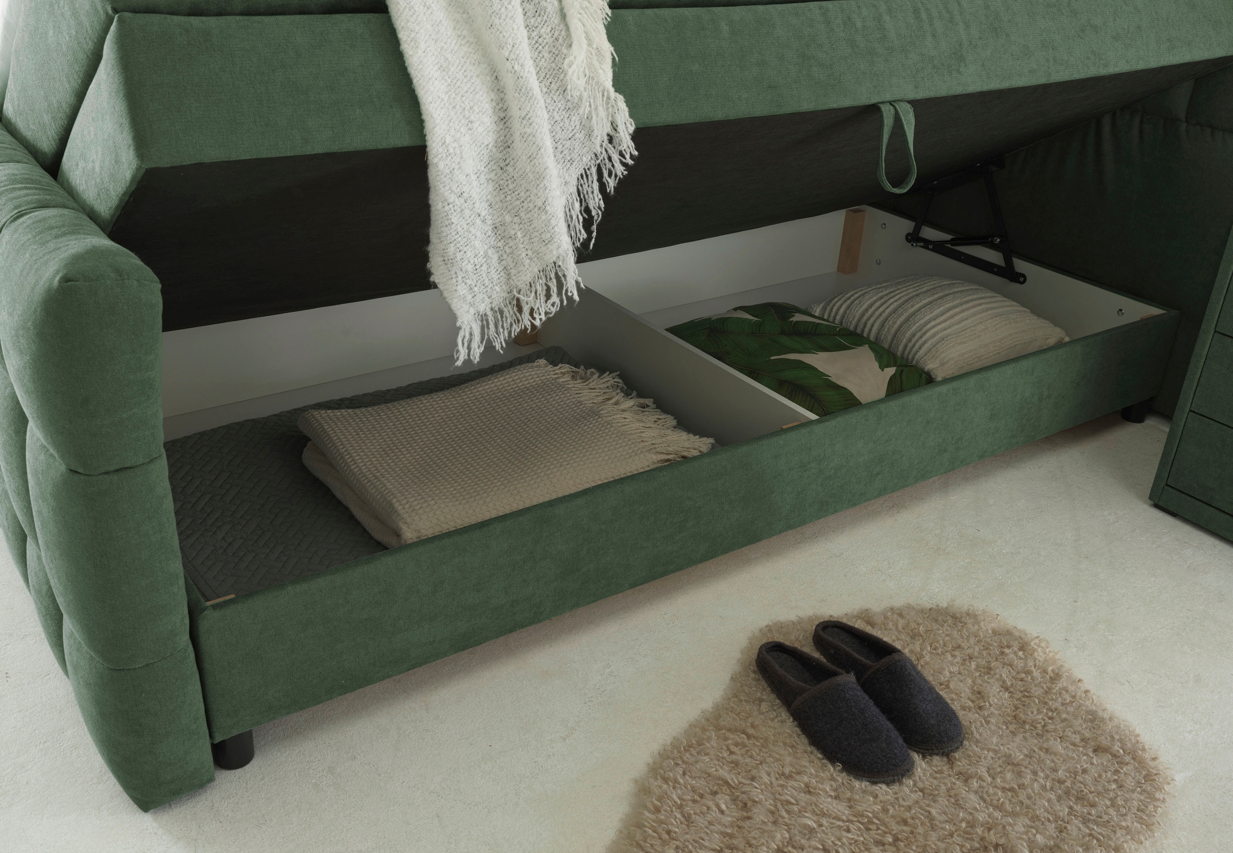 ED EXCITING DESIGN Boxspringbett »Mendoza« inkl. Bettkasten, erhältlich in den Breiten 160cm & 180cm