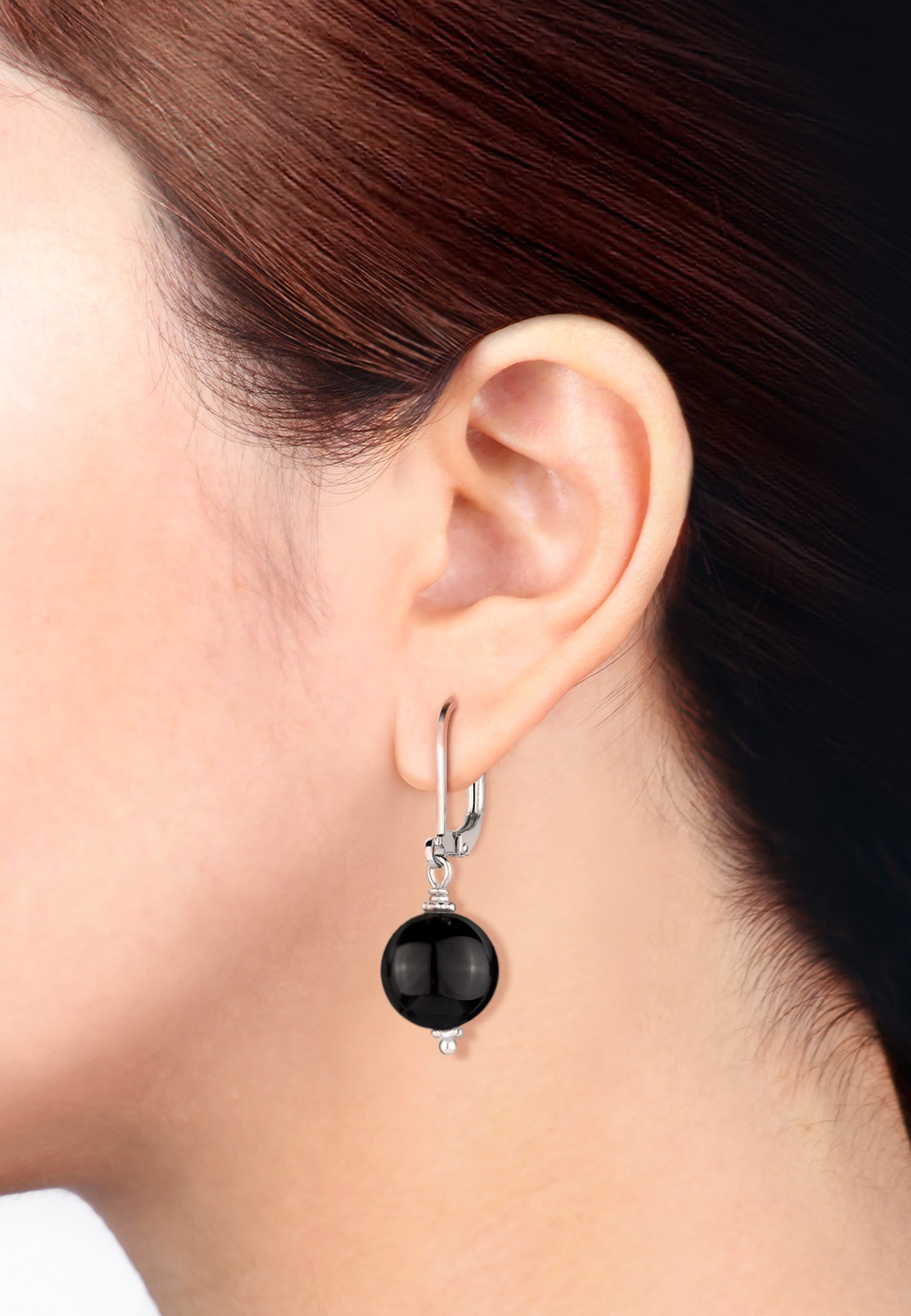 Elli Paar Ohrhänger »Ohrringe Elli Ohrringe Onyx Edelstein Basic Klassisch 925 Silber«