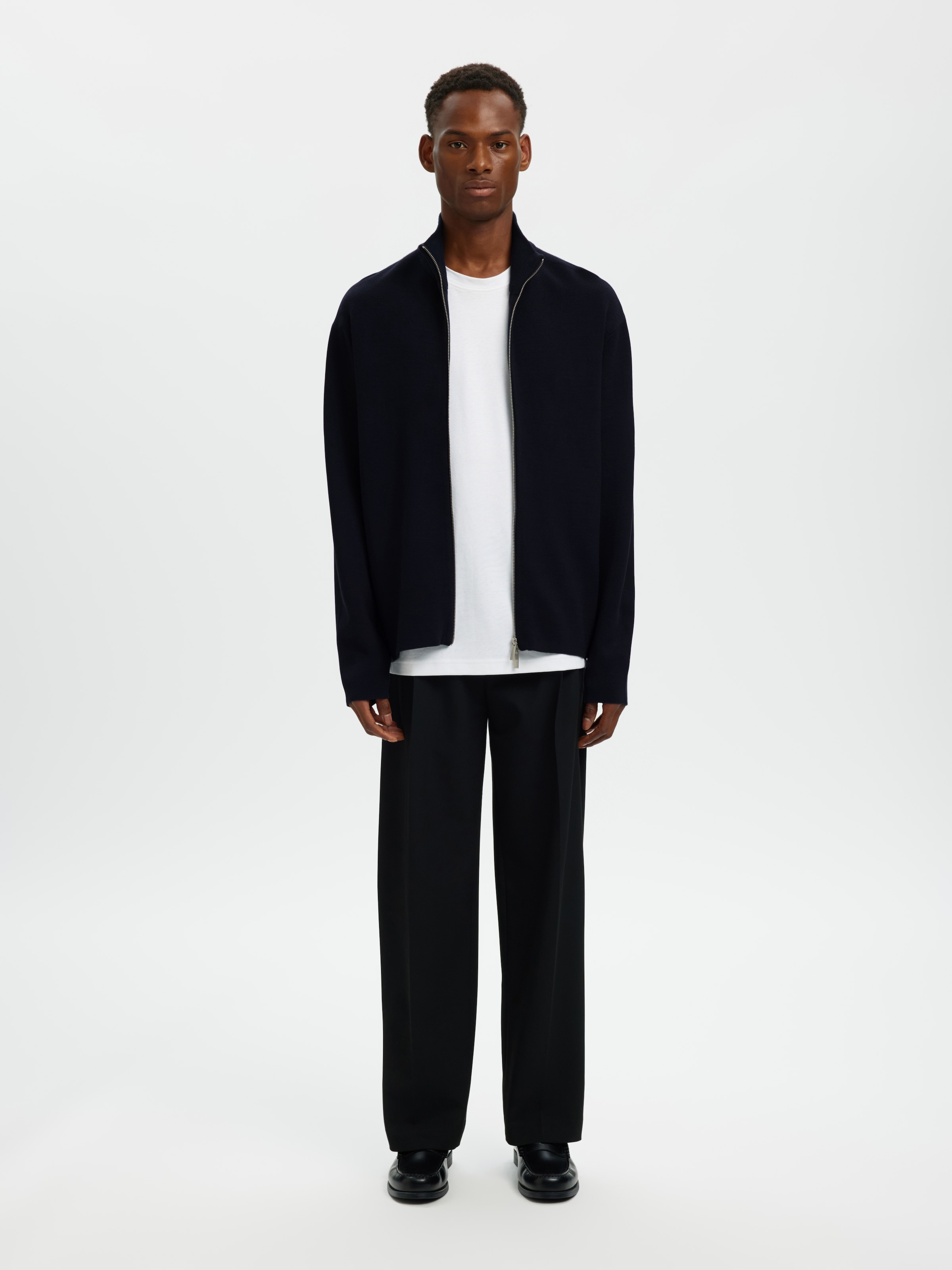 SELECTED Strickjacke »SLMTELLER FN ZIP CARDIGAN NOOS« Viskosemischung, regular fit