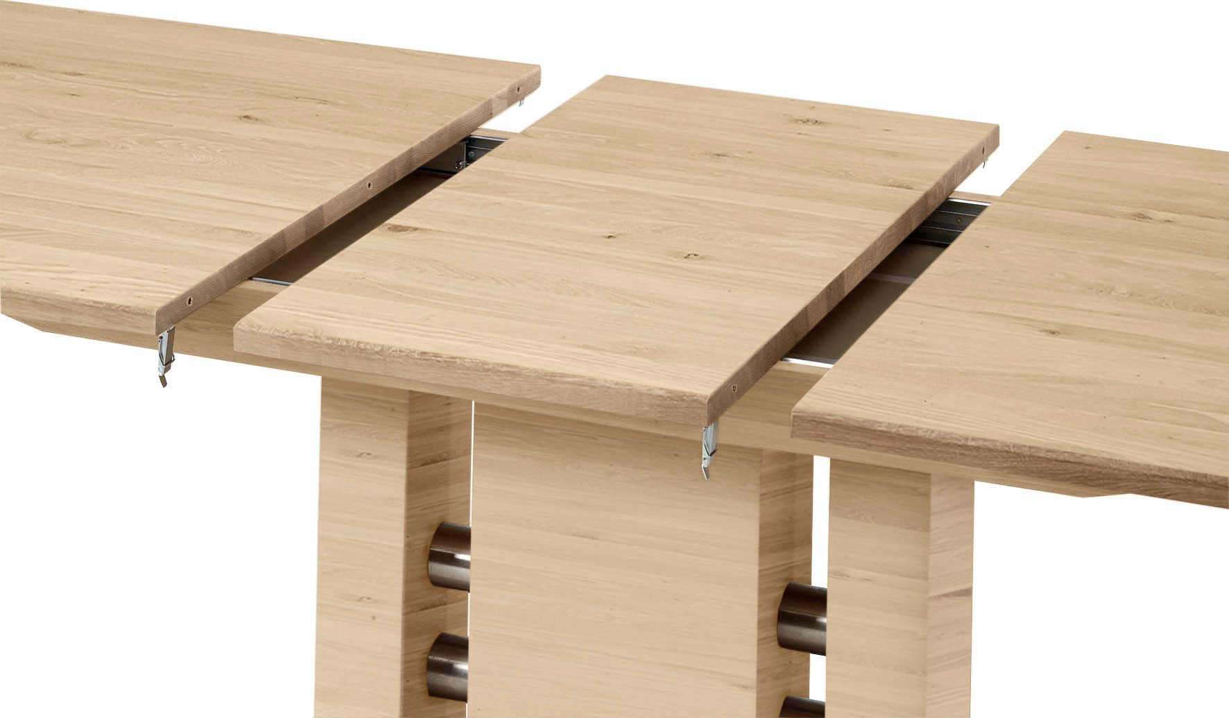K+W Komfort & Wohnen Esstisch »5030«, Funktionstisch mit Synchronauszug, Massivholz,2 Breiten wählbar