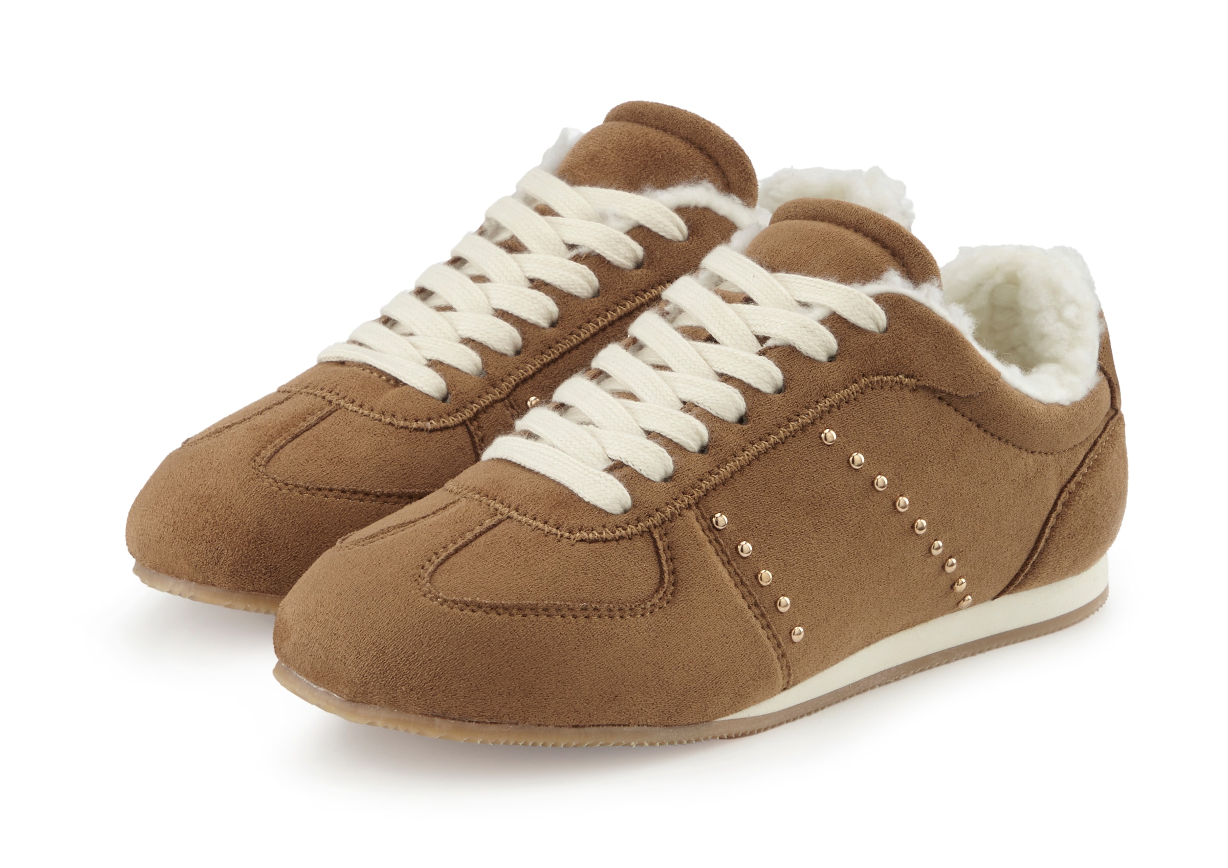 LASCANA Sneaker »Sneaker, Schnürschuh, Halbschuh«  Retro-Sneaker, Material-Mix VEGAN