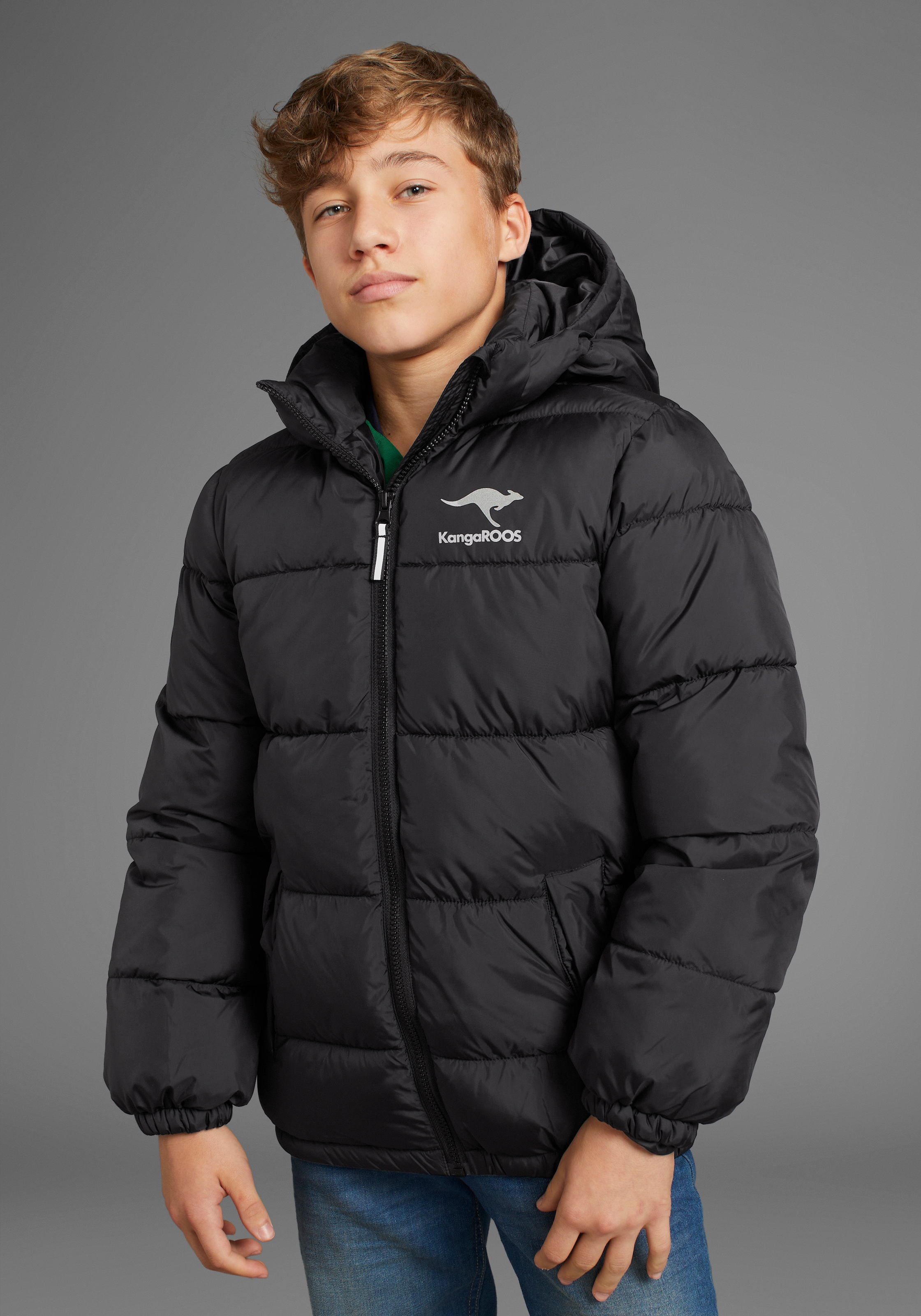 Kangaroos Winterjacke » in schwarz, Größe 176/182