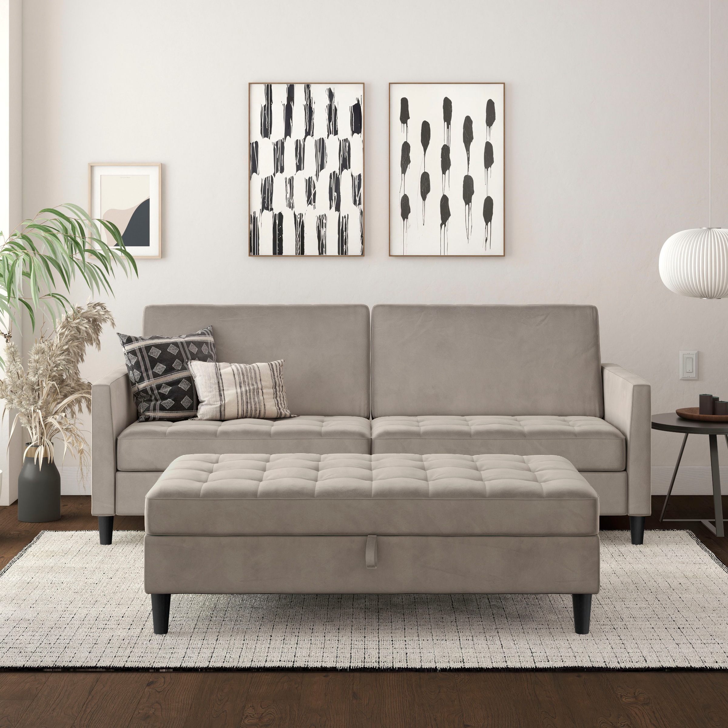 Dorel Home 3-Sitzer »Presley«, Sofa mit Bett-Funktion und verstellbarer Rückenlehne