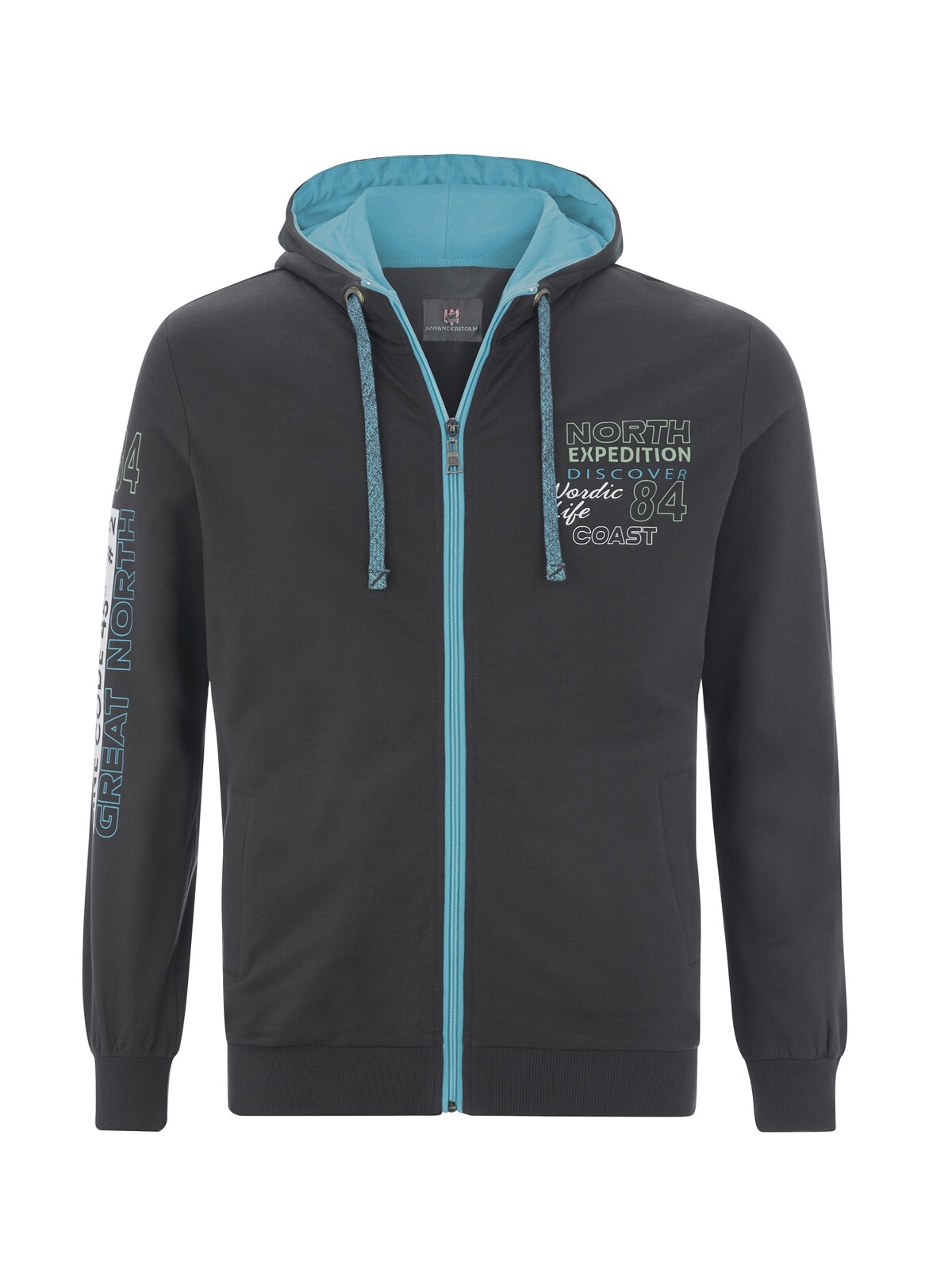 Jan Vanderstorm Kapuzensweatjacke »Sweatjacke RODERICH«, aus atmungsaktiver Baumwolle