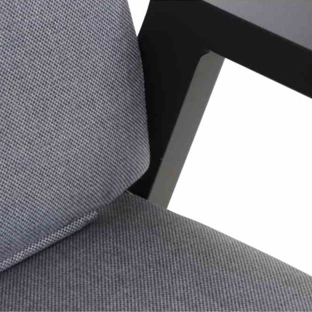 Siena Garden Gartensessel »VALENCIA Move Sessel matt anthrazit« Gestell aus Aluminium, Ranotex® Gewebe dunkelgrau, inkl. Kissen