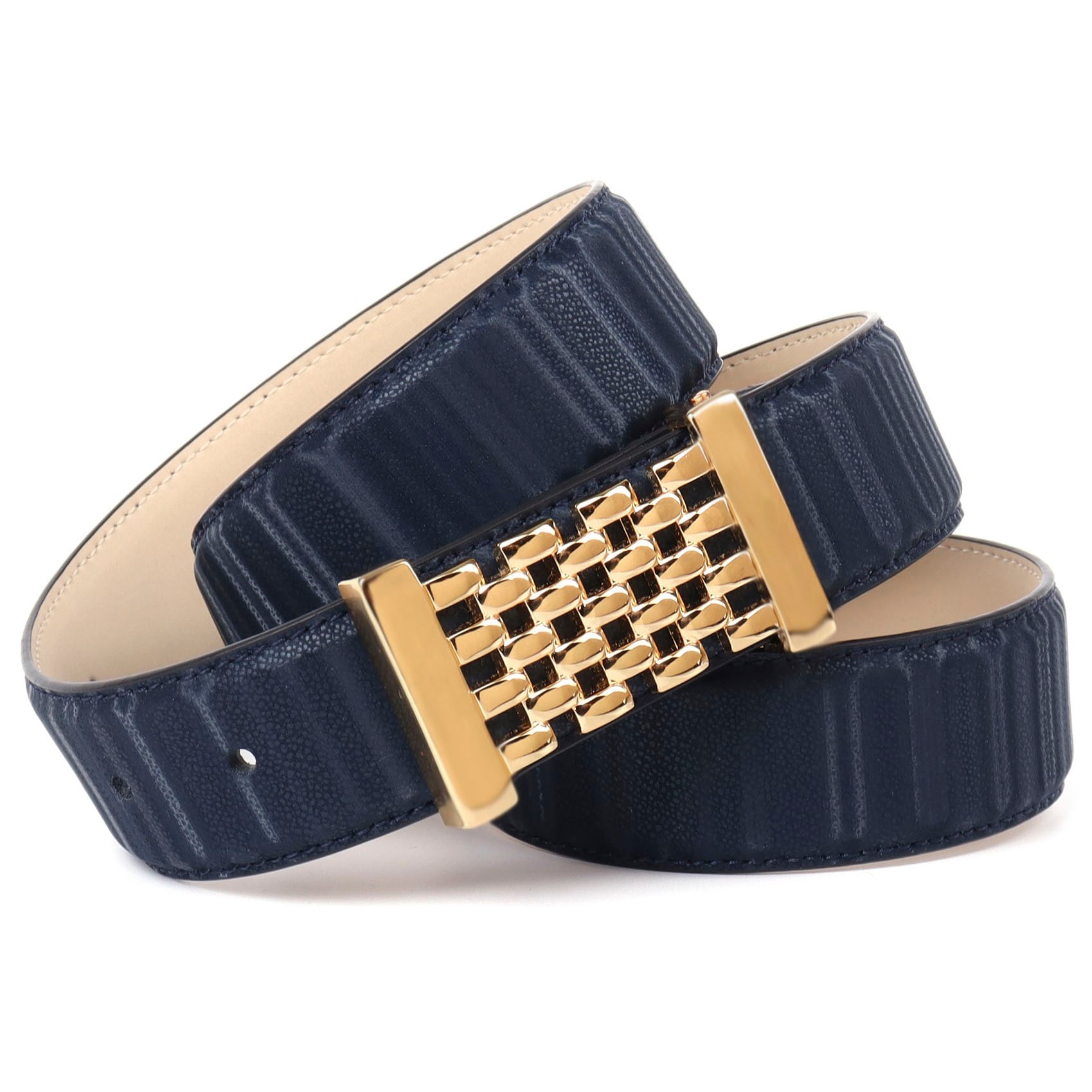 Anthoni OTTO Online mit kaufen Shop Koppelschließe Ledergürtel, im Crown goldfarbener