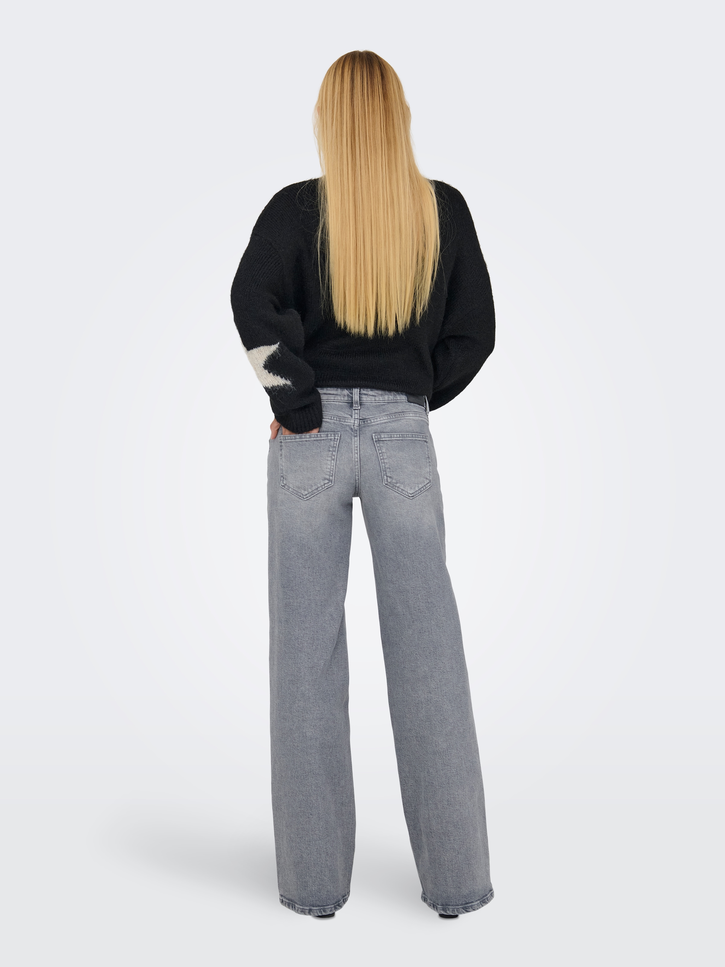 ONLY Low-rise-Jeans »ONLJUICY LW WIDE LEG DNM REA707 NOOS« Baumwollmischung, low waist, wide fit