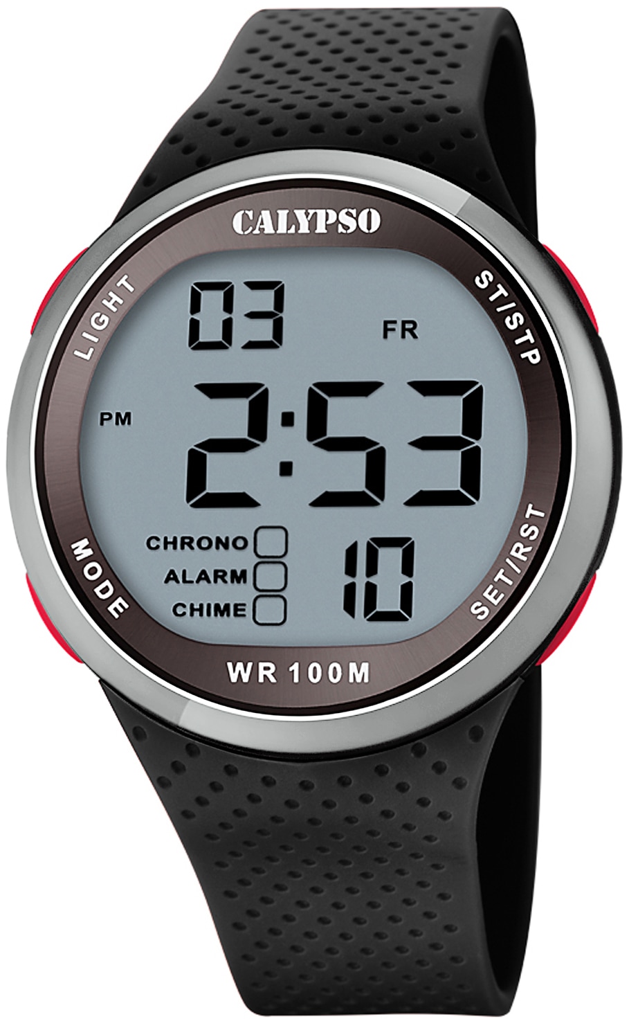 CALYPSO WATCHES Chronograph »Color Splash, K5785/4«, Armbanduhr, Quarzuhr, Herrenuhr, Datum, Digitalanzeige, Stoppfunktion