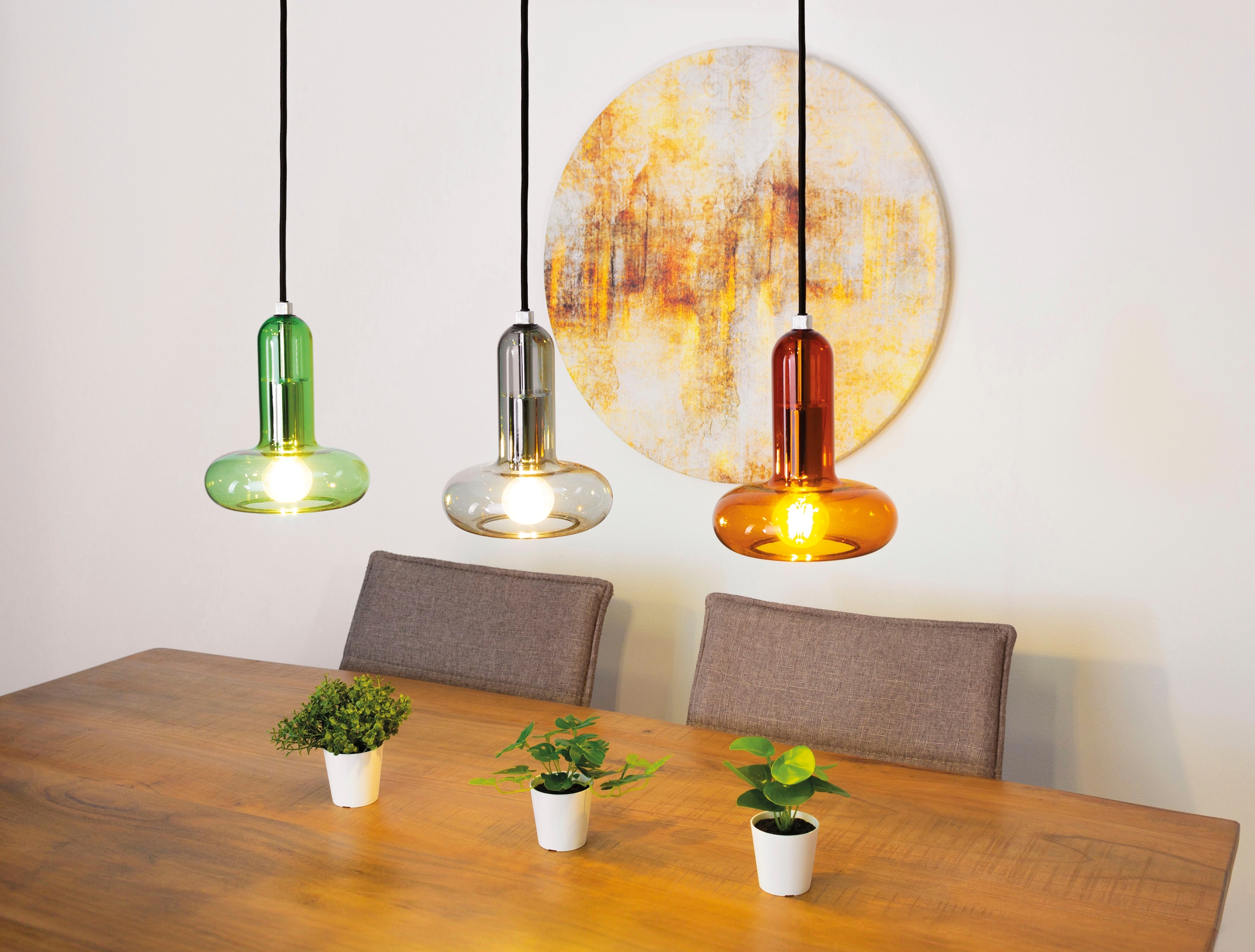 ECO-LIGHT Pendelleuchte »Perseus«, 3 flammig, Leuchtmittel E14 | ohne Leuchtmittel