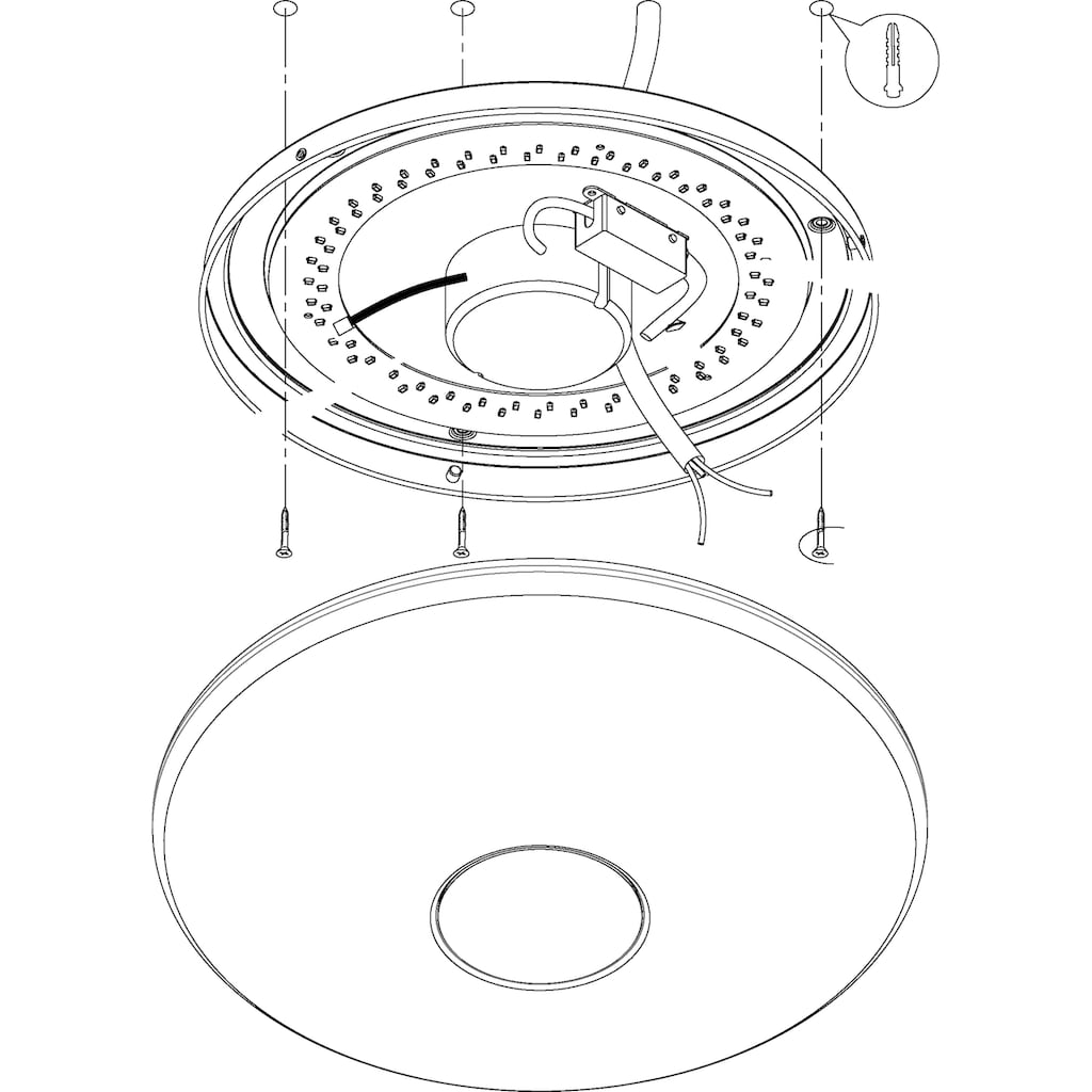 EGLO LED Deckenleuchte »VOLTAGO-C«, 1 flammig-flammig