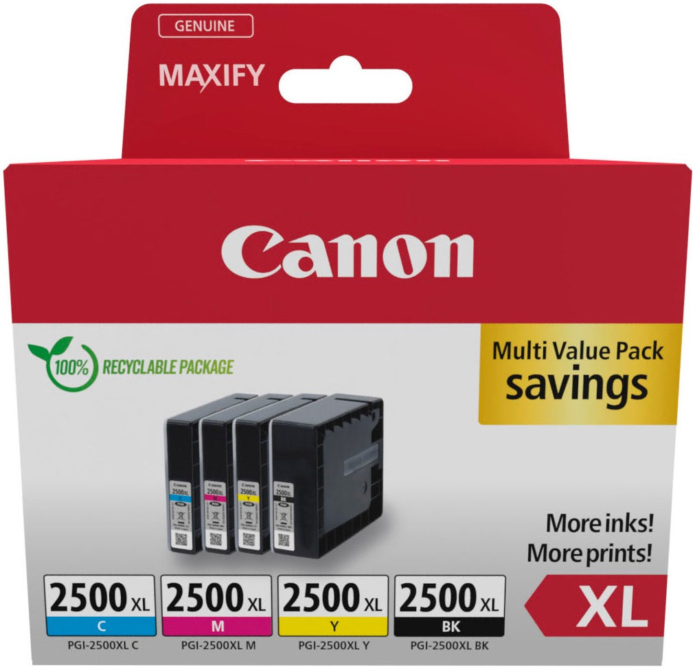 Canon Tintenpatrone »PGI-2500XL Multipack BK/C/M/Y Tinte mit hoher Reichweite«