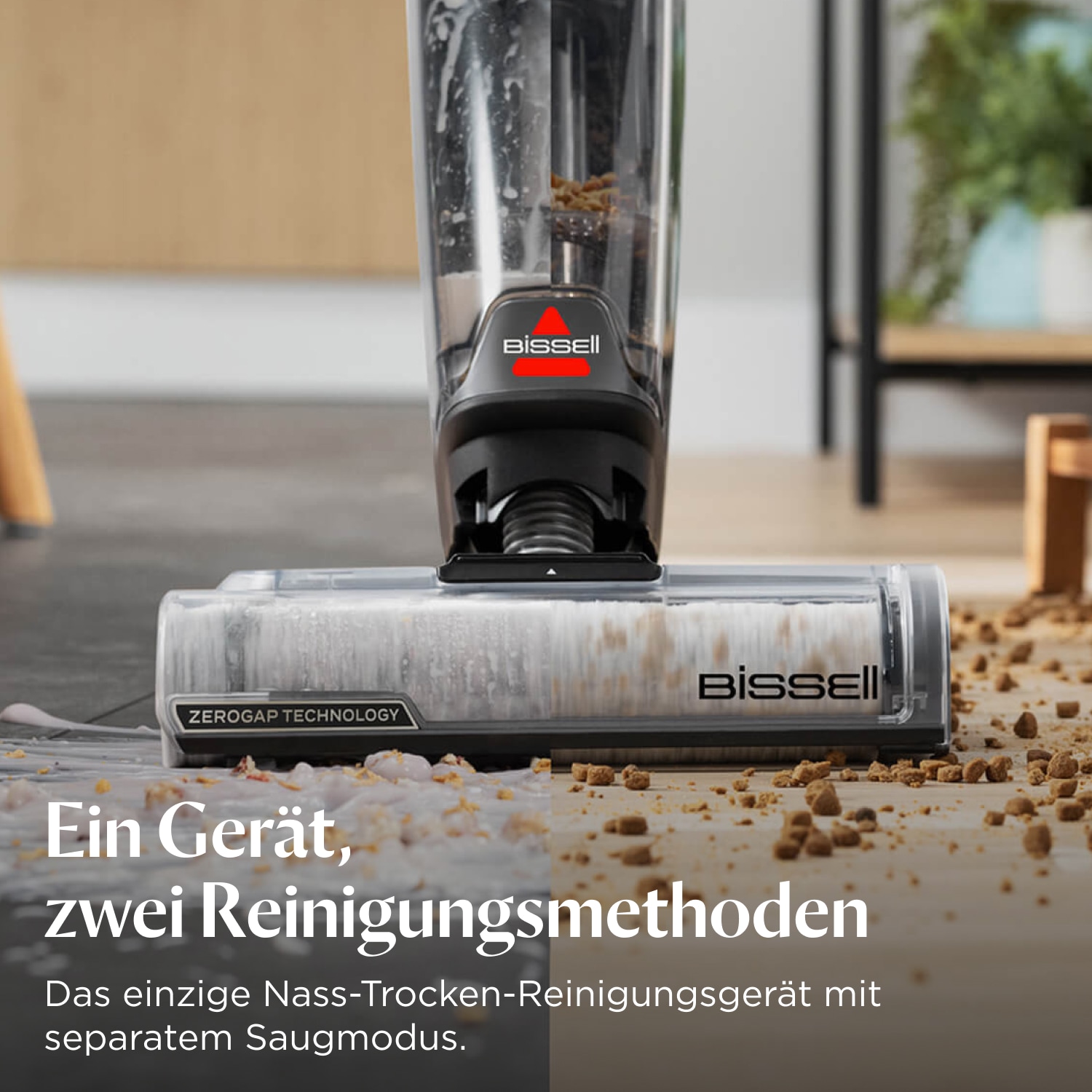 Bissell Nass-Trocken-Sauger »CrossWave OmniForce Edge Select Power Mop Modus, Selbstreinigung«, Kabellos, Zero-Gap Technologie, bis zu 240m2 harter und weicher Boden