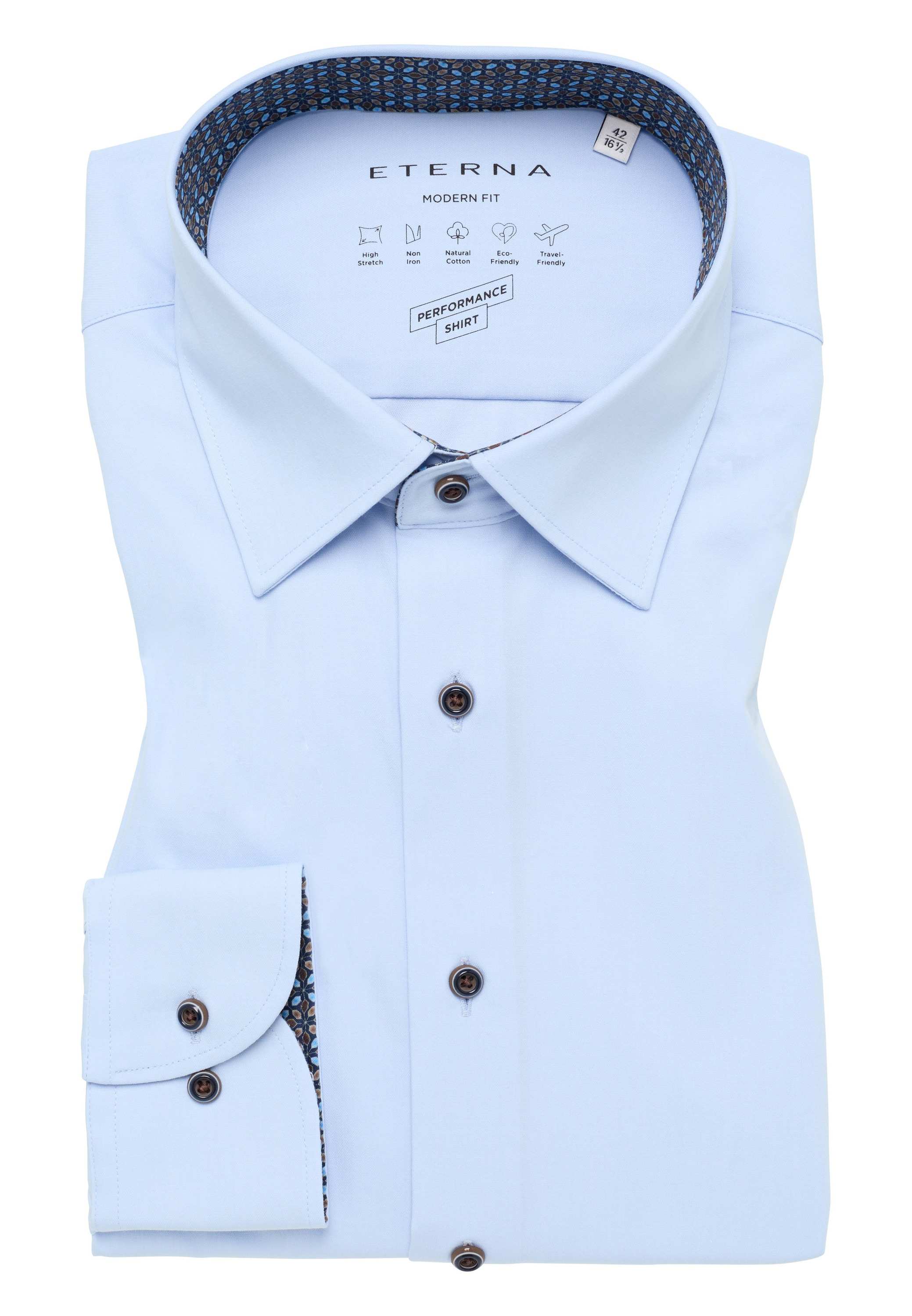 Eterna Langarmhemd »MODERN FIT«, NON IRON (bügelfrei)