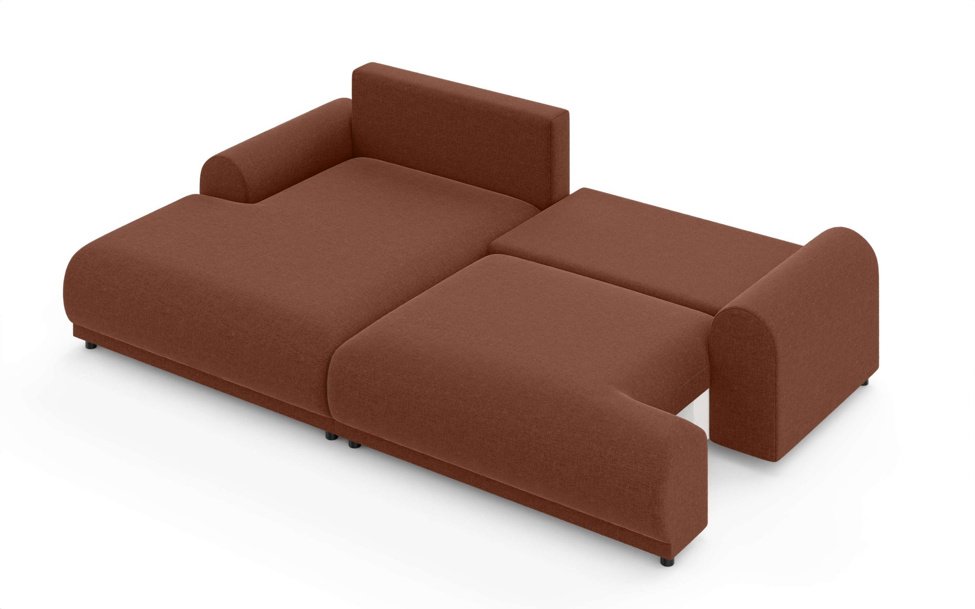 INOSIGN Ecksofa »Marsby, mit Bettfunktion und Bettkasten, Maße: B/H/T 242/65/145 cm«, L-Form mit Wellenunterfederung, Recamiere links oder rechts bestellbar
