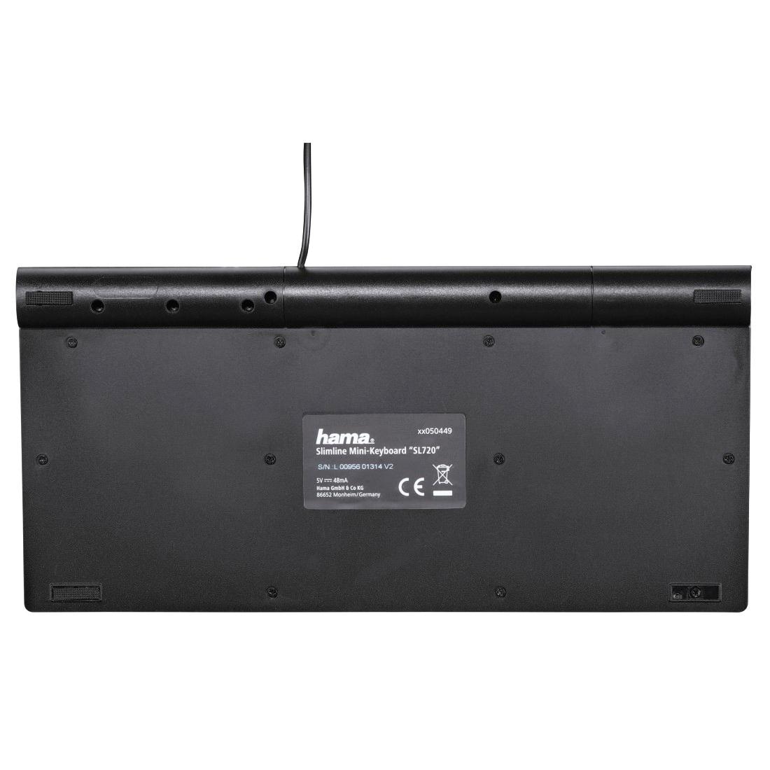 Hama PC-Tastatur »Slimline Mini-Keyboard "SL720", Schwarz«