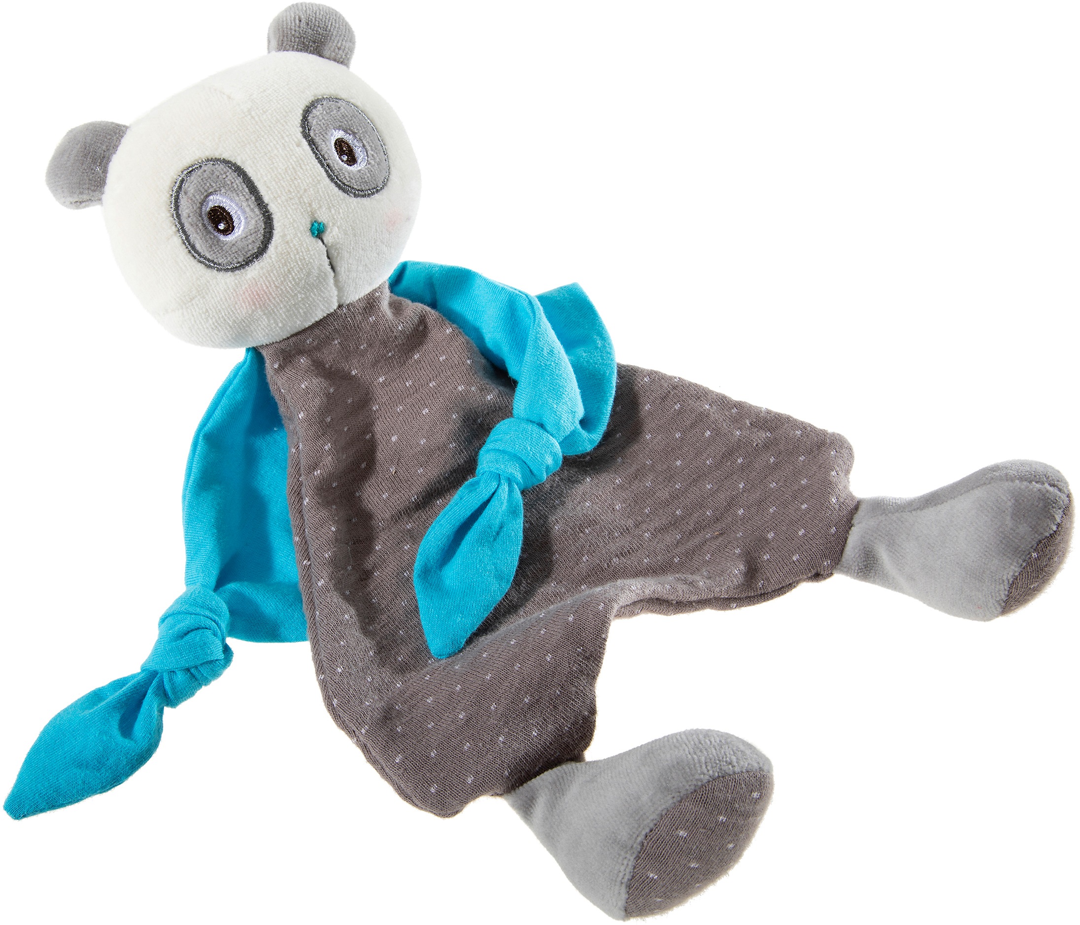 Heunec® Schmusetuch »FrohNATURen GOTS Panda, riverblue«, aus zertifizierter Bio-Baumwolle (GOTS organic), zertifiziert durch CERES-0560