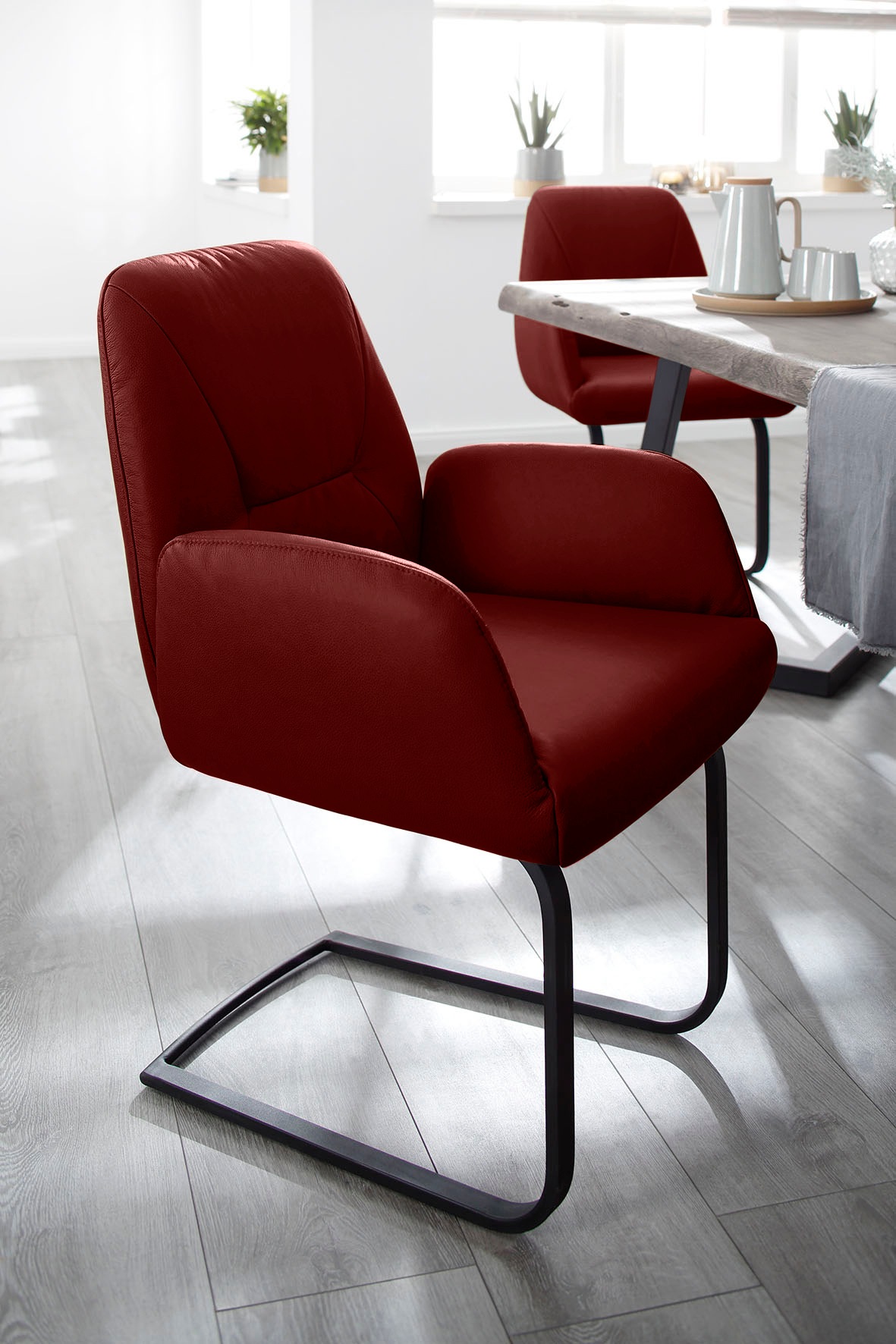 W.SCHILLIG Freischwinger »ole« (Set) 2 Stk.2er- oder 4er-Set, Gestell in Schwarz pulverbeschichtet