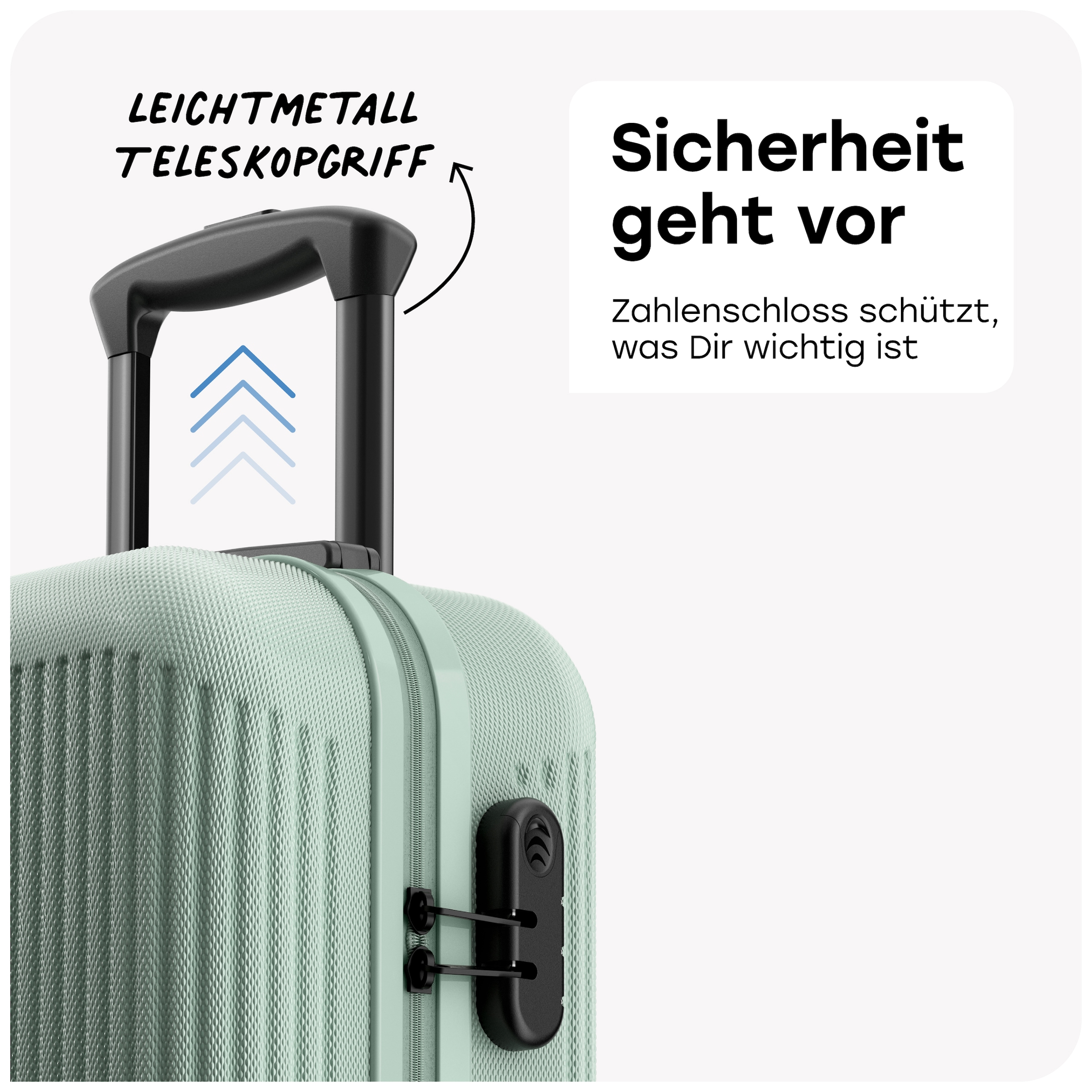 travelite Hartschalen-Trolley »BALI Reisekoffer Hartschale« 34 l 4 Rollen TSA-Schloss – robustes Reisegepäck