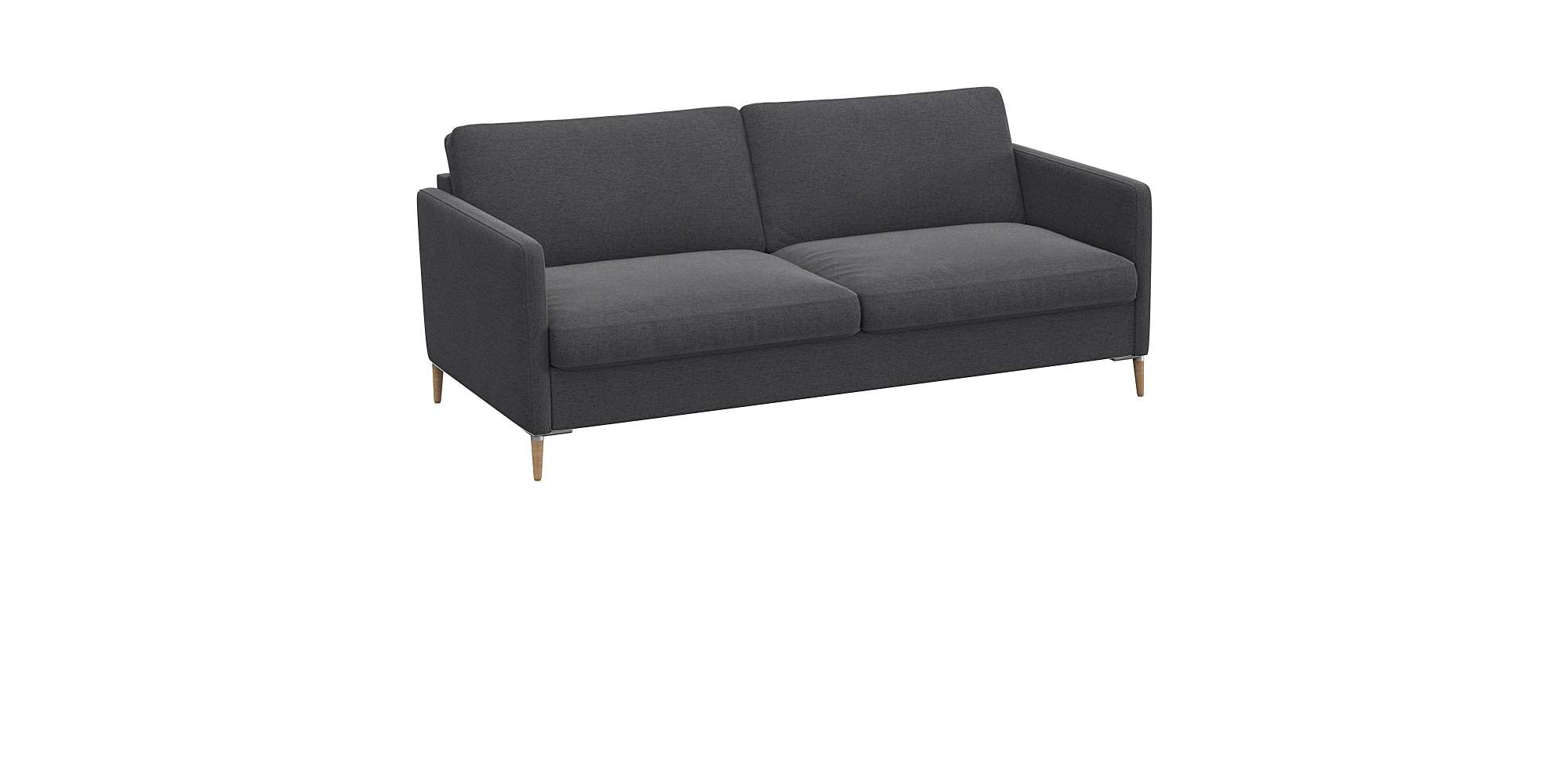 FLEXLUX 2,5-Sitzer »Fiore, super bequem durch Kaltschaum im Sitz« schmale Armlehnen, Füße Alu+ Eiche