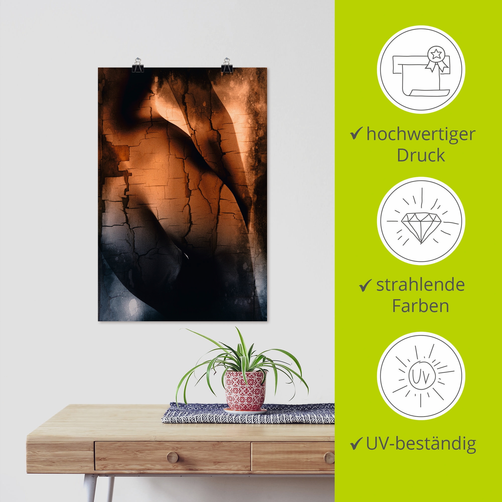 Artland Poster »Erotische Kurven«, Frau, (1 St.), als Alubild, Leinwandbild, Wandaufkleber oder Poster in versch. Größen