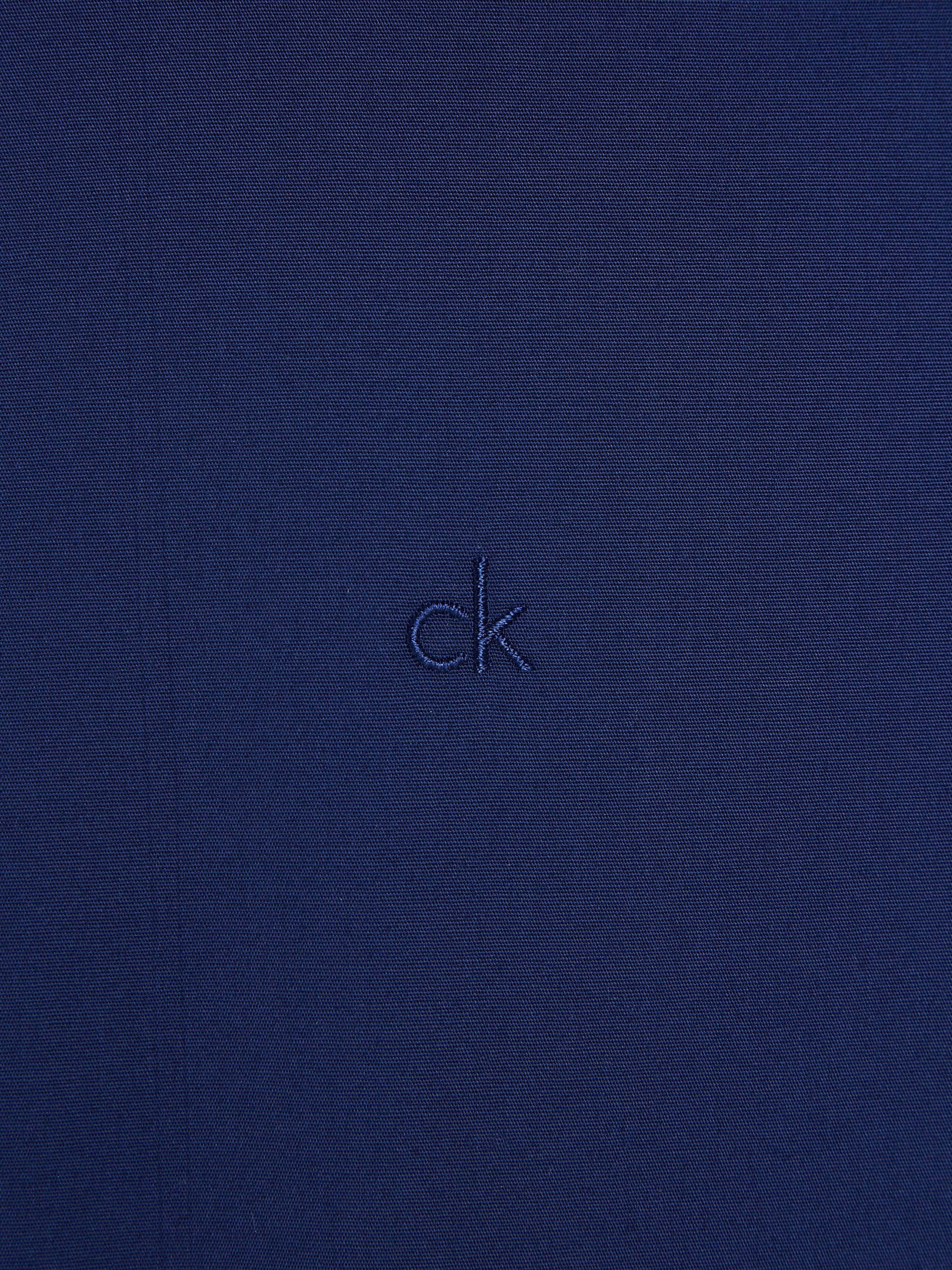 Calvin Klein Businesshemd »POPLIN STRETCH SLIM SHIRT« mit Kentkragen, Logoprint auf Brusthöhe