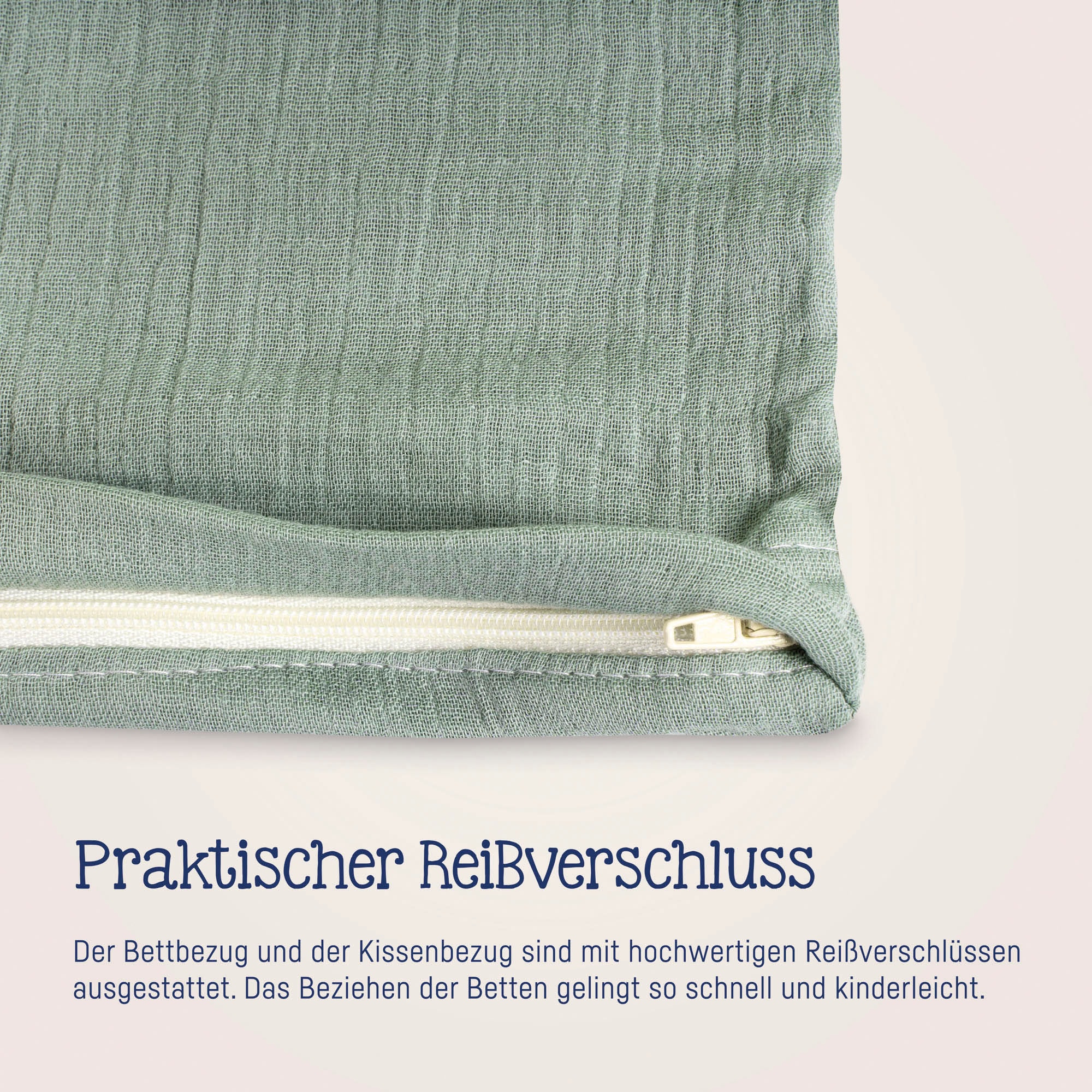 Julius Zöllner Kinderbettwäsche »Baby- und Kinderbettwäsche aus 100% Musselin« 2 Stk. erhältlich in den Größen 80x80+35x40cm und 100x135+40x60cm